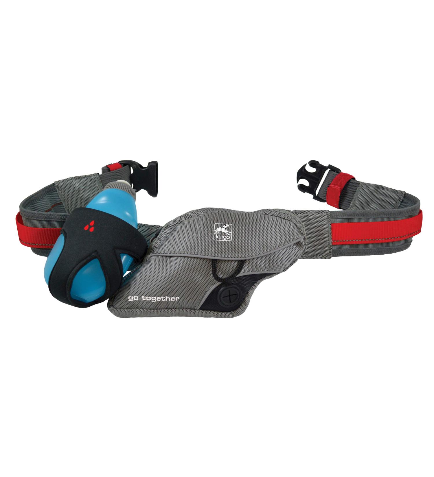 KURGO Plassen - Adjustable Dog Harness with Water Bottle & Bag - Red/Gray 1 Pack - Perfect for Free Heights! - Buy Online on GoSupps.com