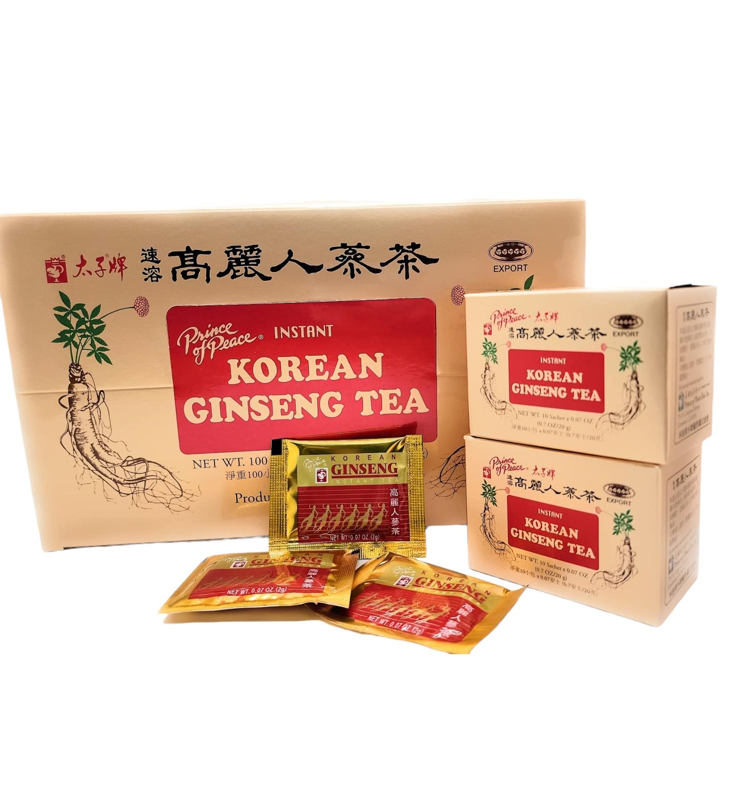 Instant Korean Ginseng Tea 100bags (10bags x 10boxes) - Product of Korea - Buy Online on GoSupps.com