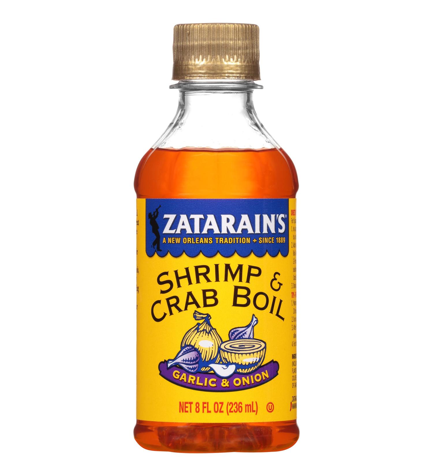 Zatarain's Garlic & Onion Shrimp & Crab Boil 8 fl oz - Pack of 12 - Buy Online on GoSupps.com