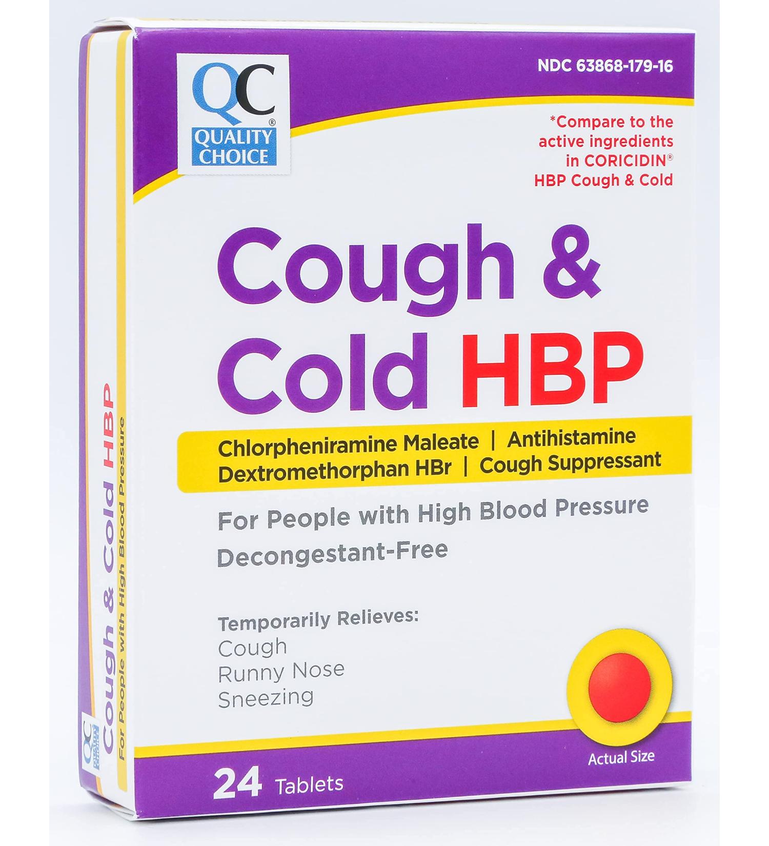 Quality Choice High Blood Pressure Cough & Cold Relief Tablets 24ct - Buy Online on GoSupps.com