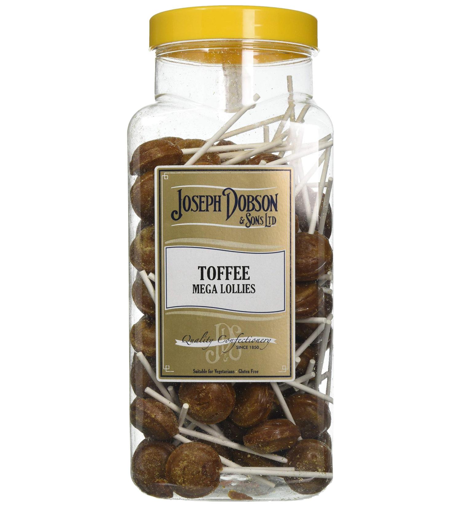 Joseph Dobson Toffee Lollies (unwrapped) (jar of 90) - Buy Online on GoSupps.com