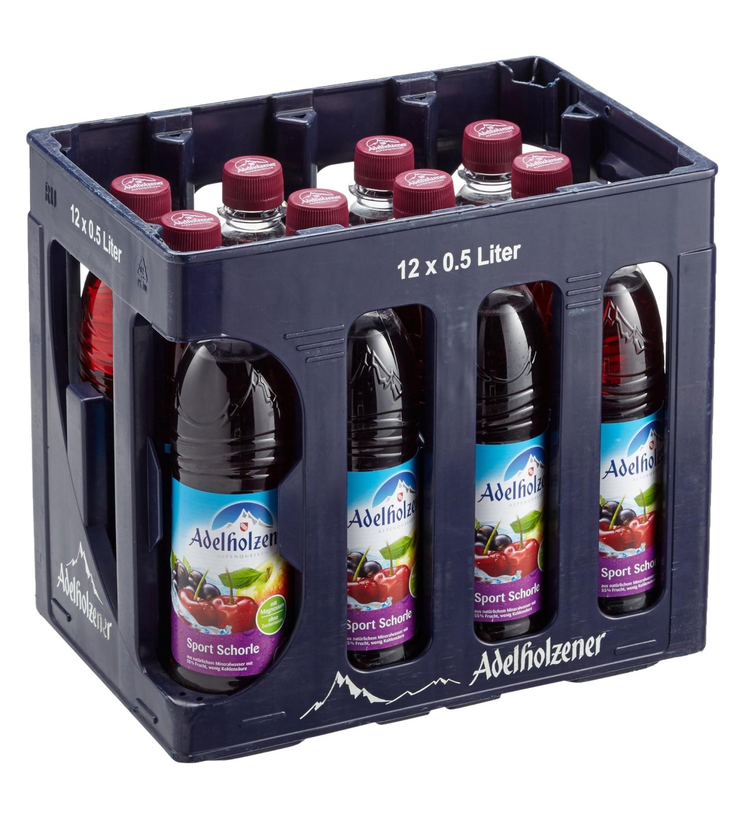 Adelholzener Sports Spritzer REFILLABLE (12 x 0.5 l) - Refreshing Sparkling Water | International Shipping Available - Buy Online on GoSupps.com