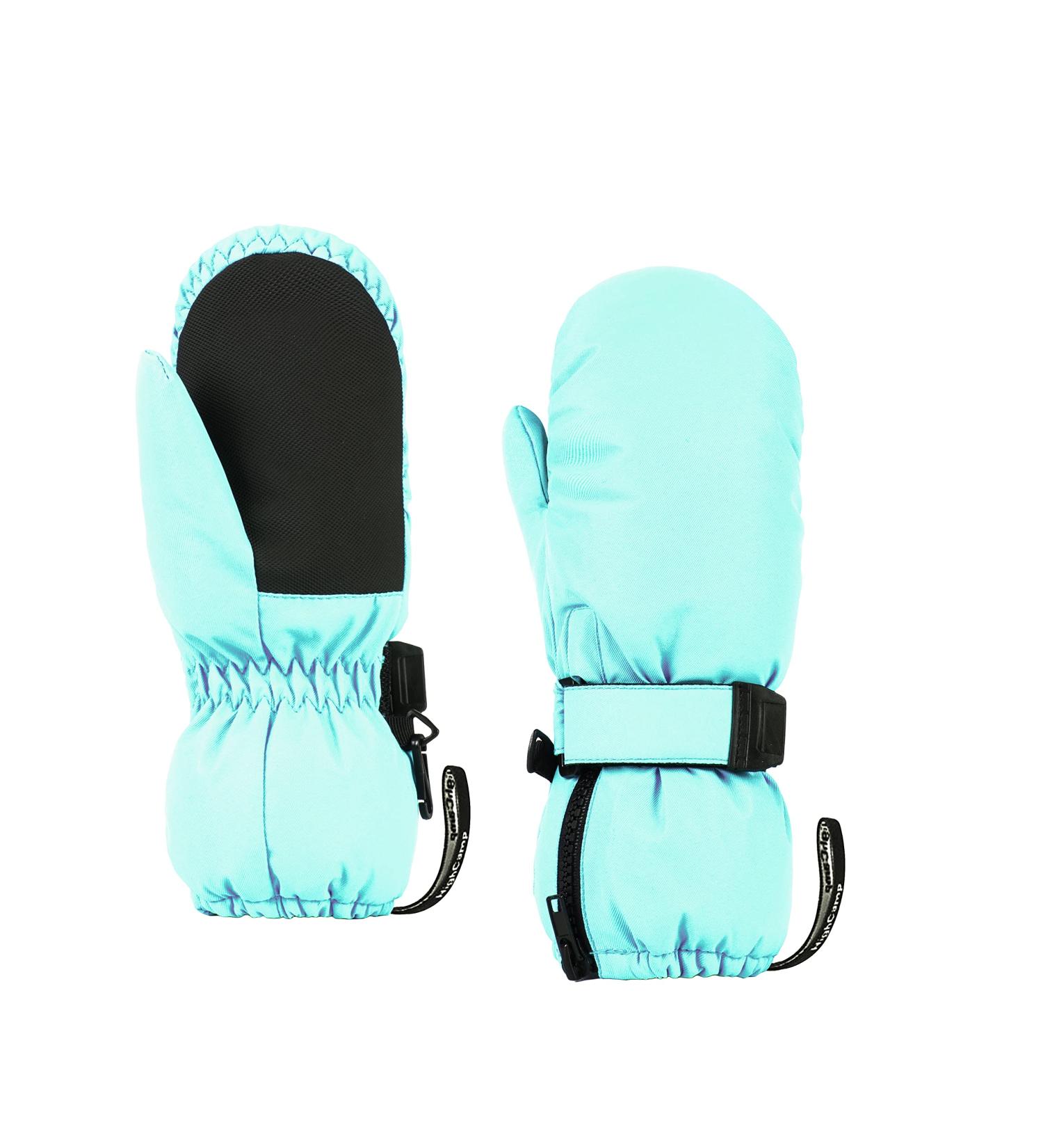 Highcamp Kids Waterproof Winter Snow Ski Mitten Gloves with Zipper - Aqua, M (6-8 Y) - Buy Online on GoSupps.com