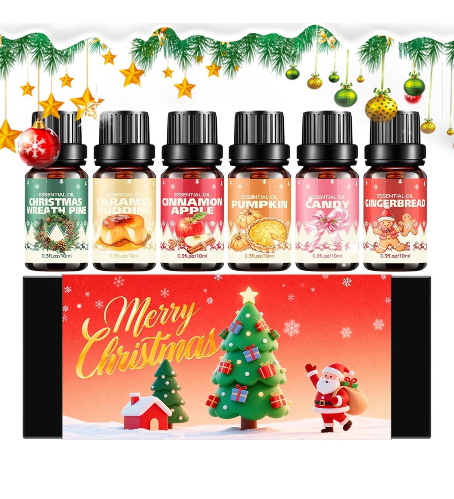  Fyrdyn Candle Making Oil 6 Pieces Holiday Soap Aroma - Christmas Candle Oil - For Body Massage Holidays Winter Living Room Bathroom Meditation Spa Yoga - Buy Online on GoSupps.com