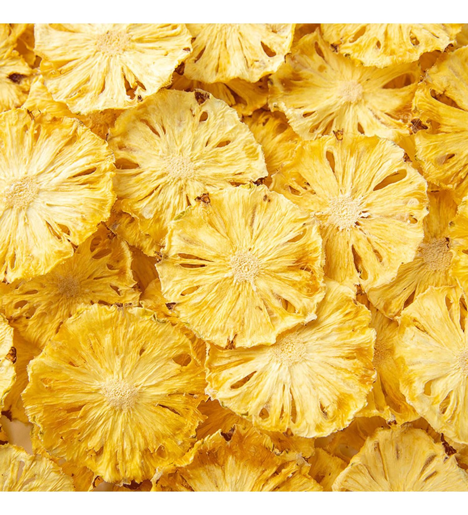 Mkostlich Dried Pineapple Slices 3.52oz/100g Dehydrated Pineapple Slices for Cocktail Garnish Drinks Baking Fruit Tea No Sugar Added No Sulphur Dry Pineapple Slices - Buy Online on GoSupps.com