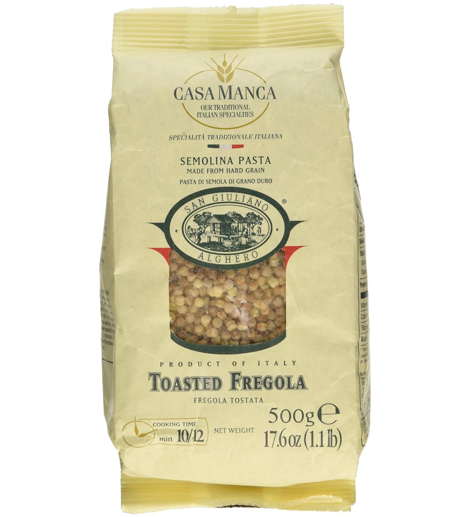 San Giuliano Casa Manca Toasted Fregola Semolina Pasta 1.1 lb - Authentic Italian Grain Pasta - Buy Online on GoSupps.com