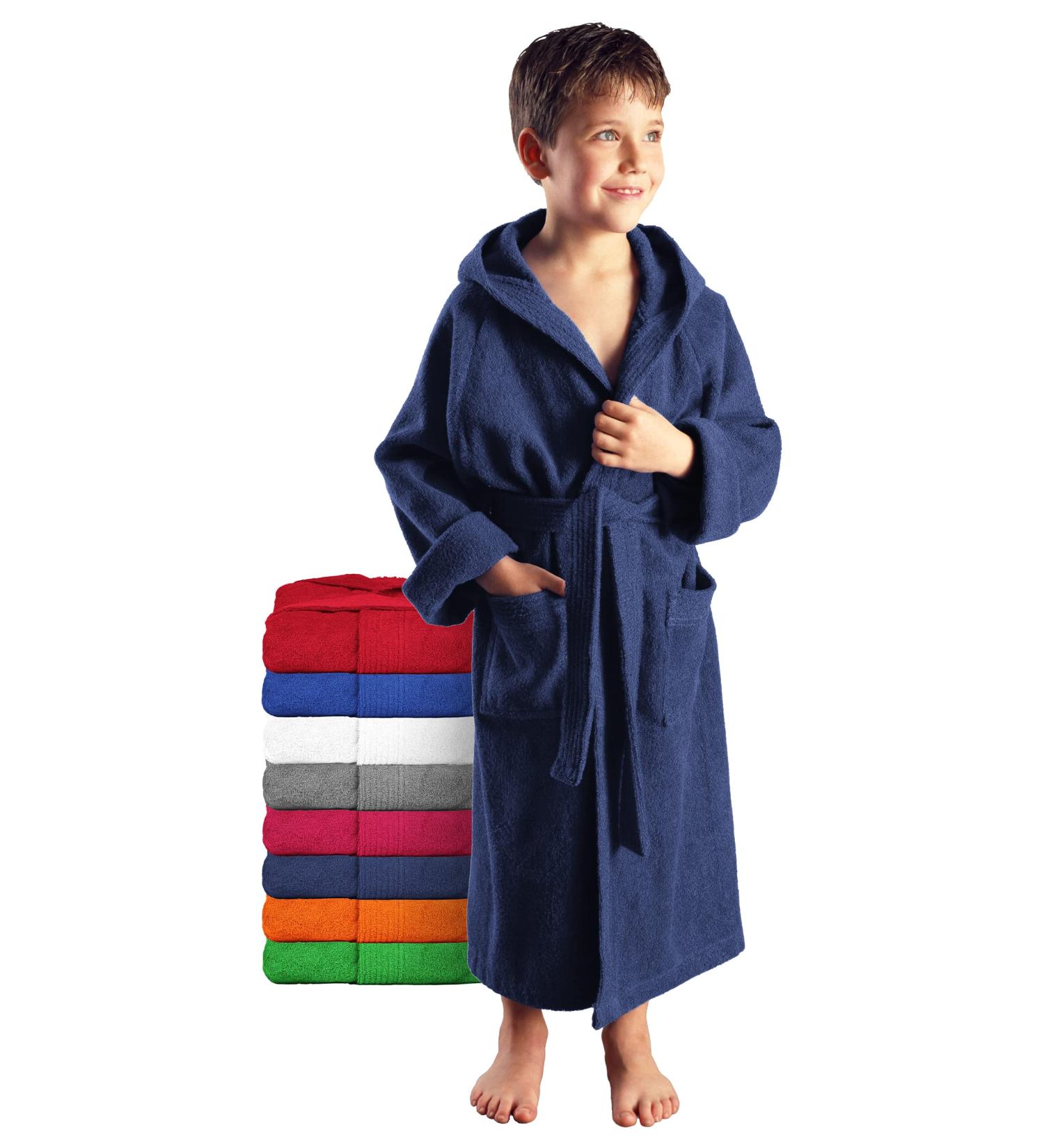 Arus Children's Bathrobe with Hood - 100% Cotton Terry Eco-Tex Certified Multiple Colors | Ideal for Boys & Girls - Buy Online on GoSupps.com