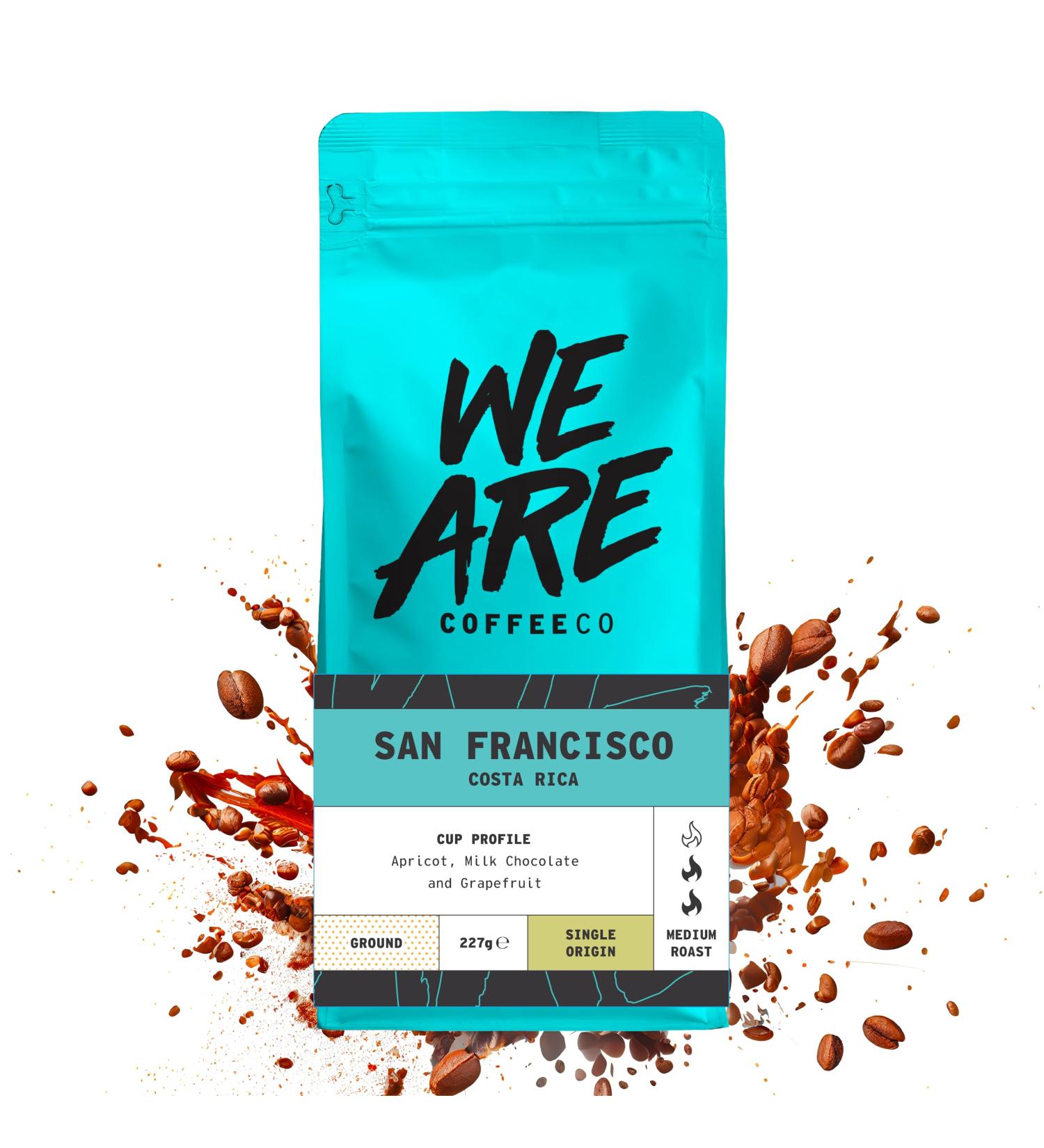 Coffee Ground for Cafetiere 227g Bag Costa Rica Ground Coffee Chocolate & Fruits Notes 100% Arabica Medium Roast Speciality Freshly Roasted Single Origin (We Are Coffee Co) Ground Cafetiere 227 g (Pack of 1) - Buy Online on GoSupps.com