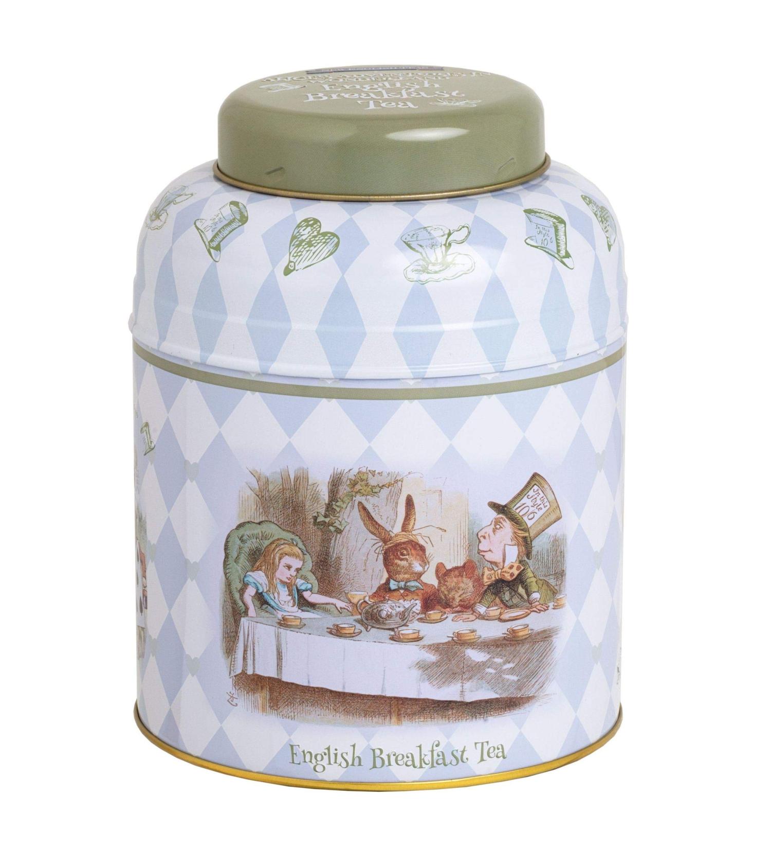 New English Teas Bo te th ronde Alice au pays des merveilles avec 80 sachets de th noir English Breakfast - Buy Online on GoSupps.com