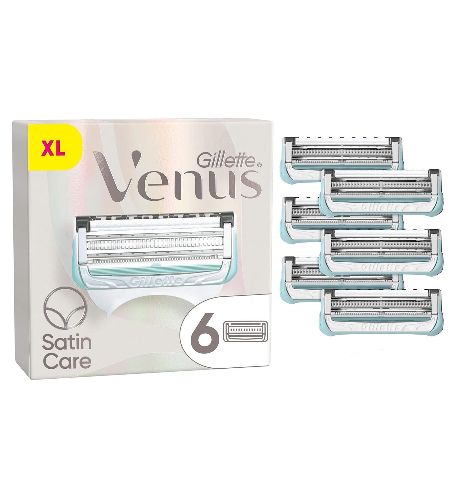Gillette Venus Satin Care Razor Blades for Women - 6 Replacement Blades for Intimate Area Care - Buy Online on GoSupps.com