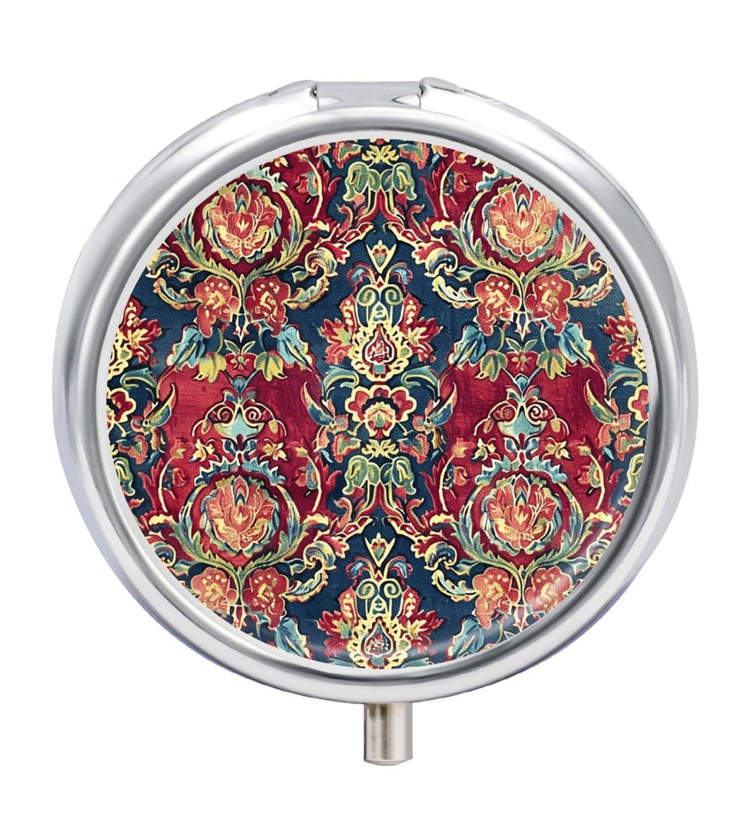 Travel Pill Box - Portable 3 Compartment Organizer with Red Dots | Small Medicine Case for Purse & Pocket - Buy Online on GoSupps.com