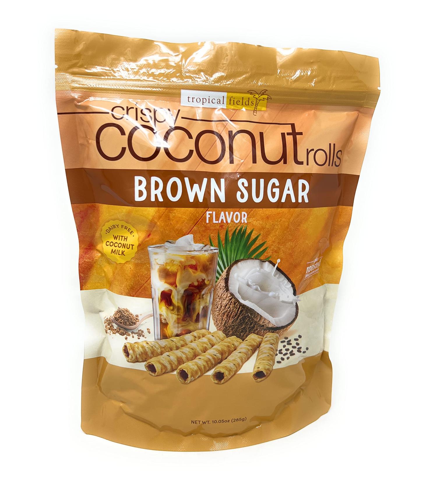 Crispy Coconut Rolls with Brown Sugar, Roasted Sesame Seeds, Dairy-Free, Coconut Milk - 10.5 OZ - Buy Online on GoSupps.com