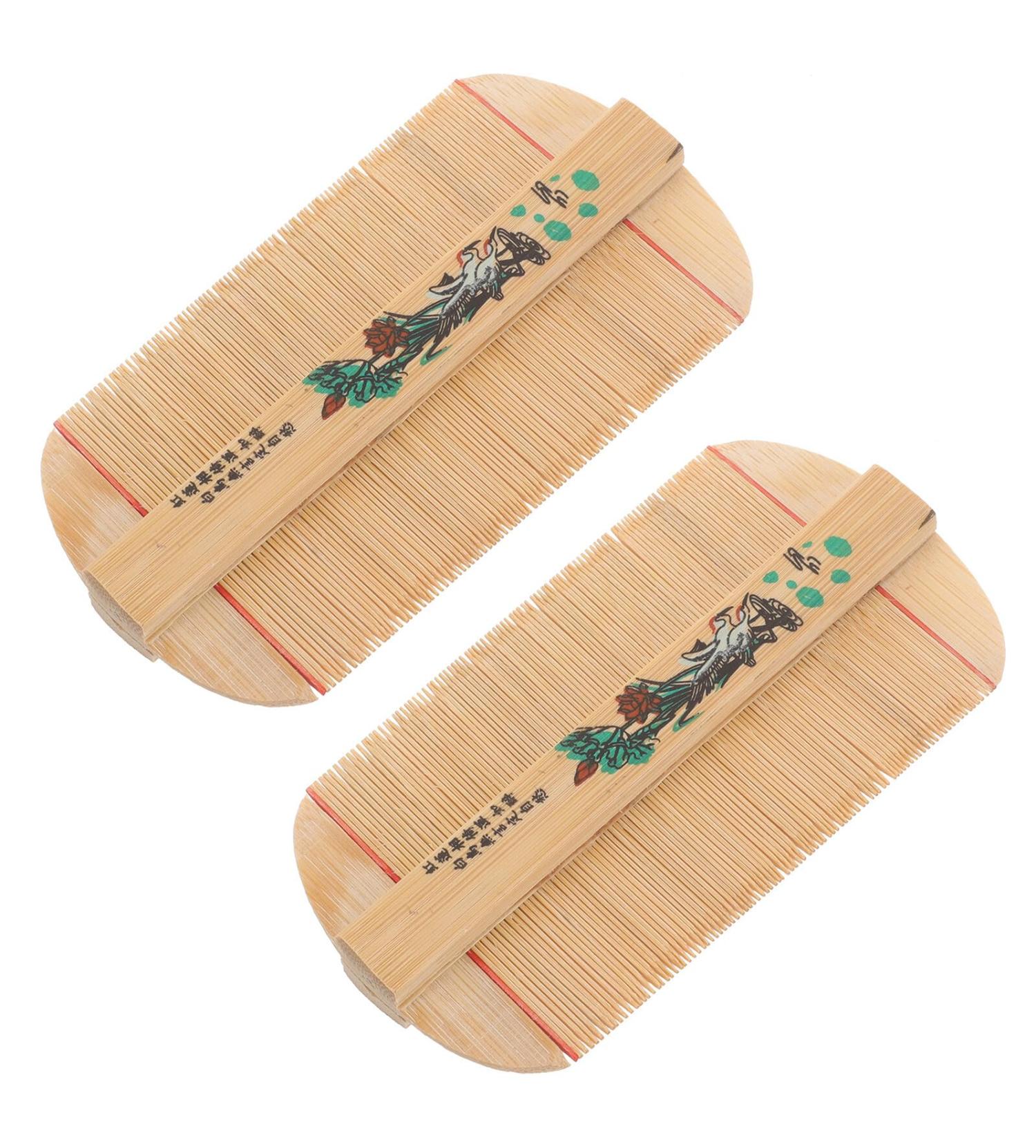 YARNOW Lot de 2 Peignes Dents Doubles en Bambou Dense Antipelliculaire pour Cheveux Stimulation Circulation Sanguine Soulagement Maux de T te Soin Cheveux Domicile Style Al atoire - Buy Online on GoSupps.com