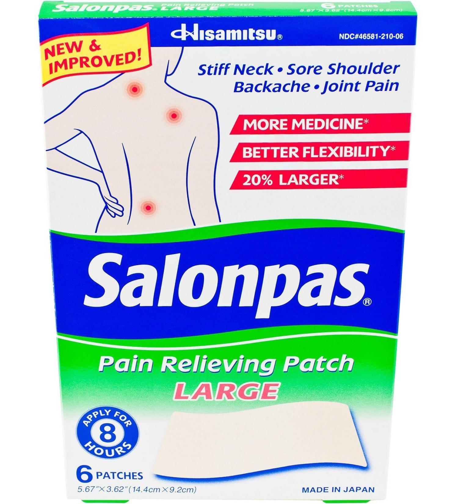 Salonpas Pain Relief Patch Large 6 ct (5 Pack)