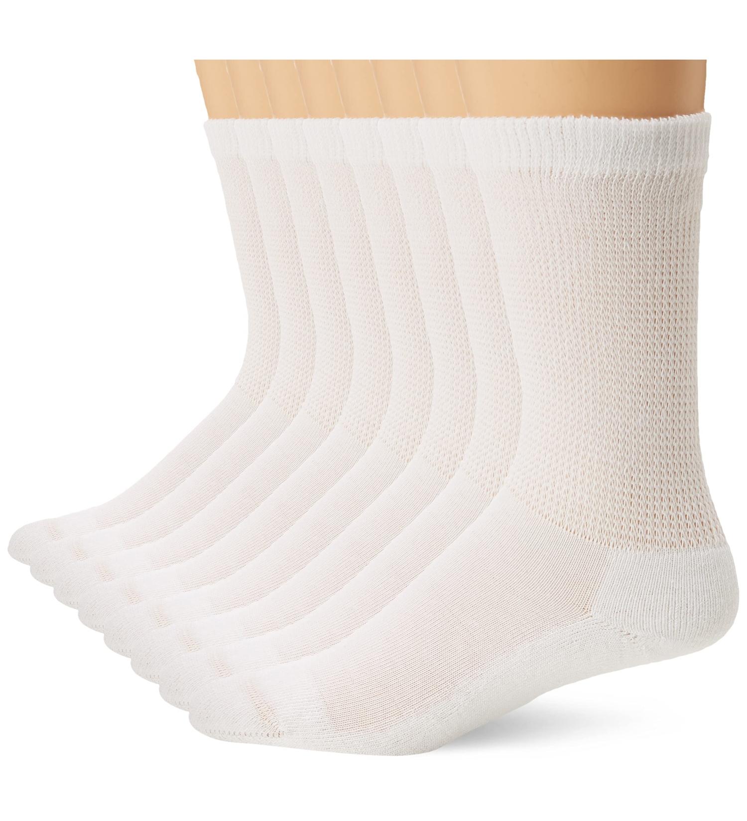 Medipeds Men's White Socks - Size 4.5-9 UK | Comfortable Compression Socks - Buy Online on GoSupps.com