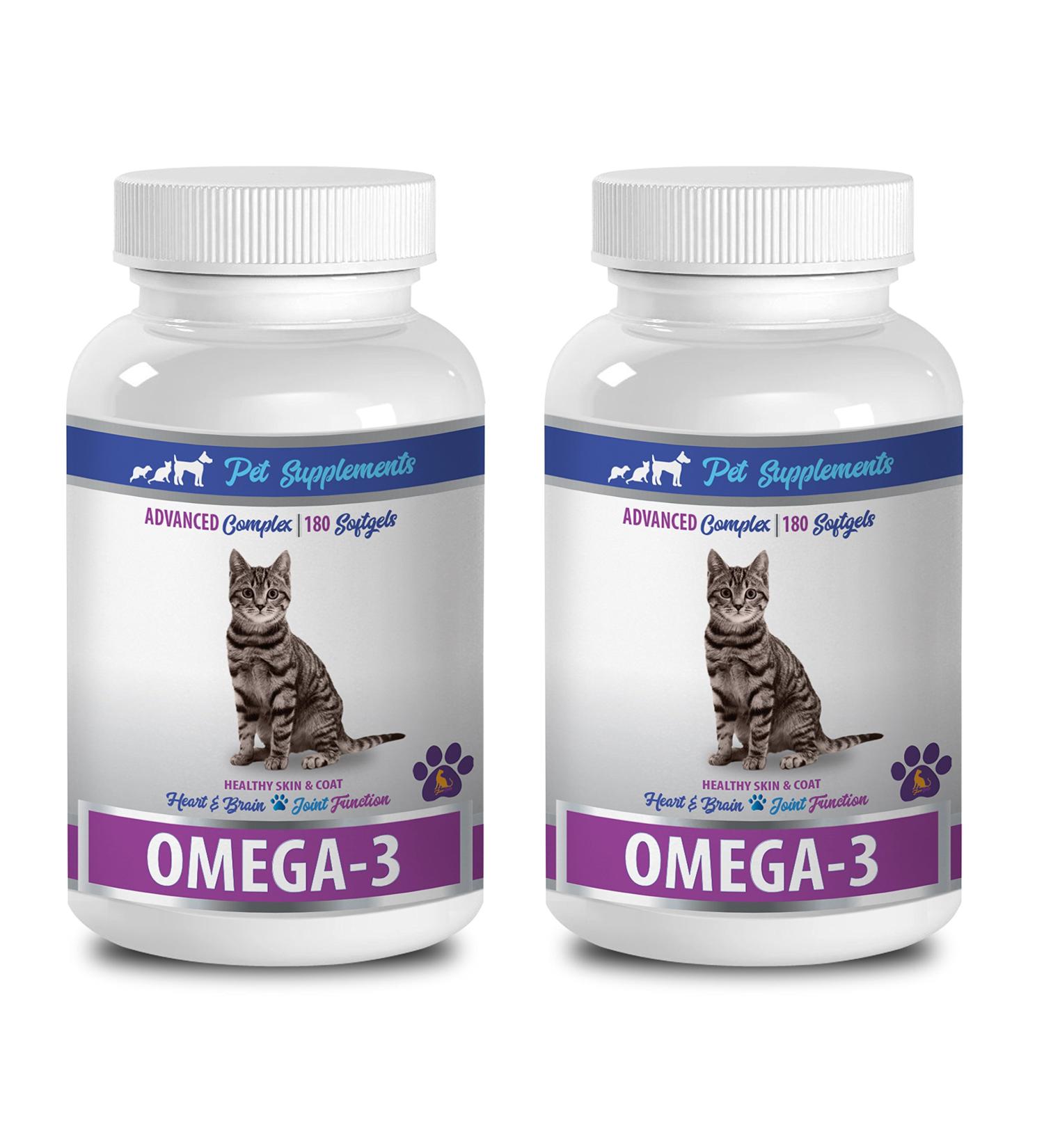 Fish Oil for Cats Chews - Omega 3 - for Cats - Heart Brain and Joint Function - SOFTGELS - cat Omega 3 Supplement - 2 Bottle (360 SOFTGELS) - Buy Online on GoSupps.com