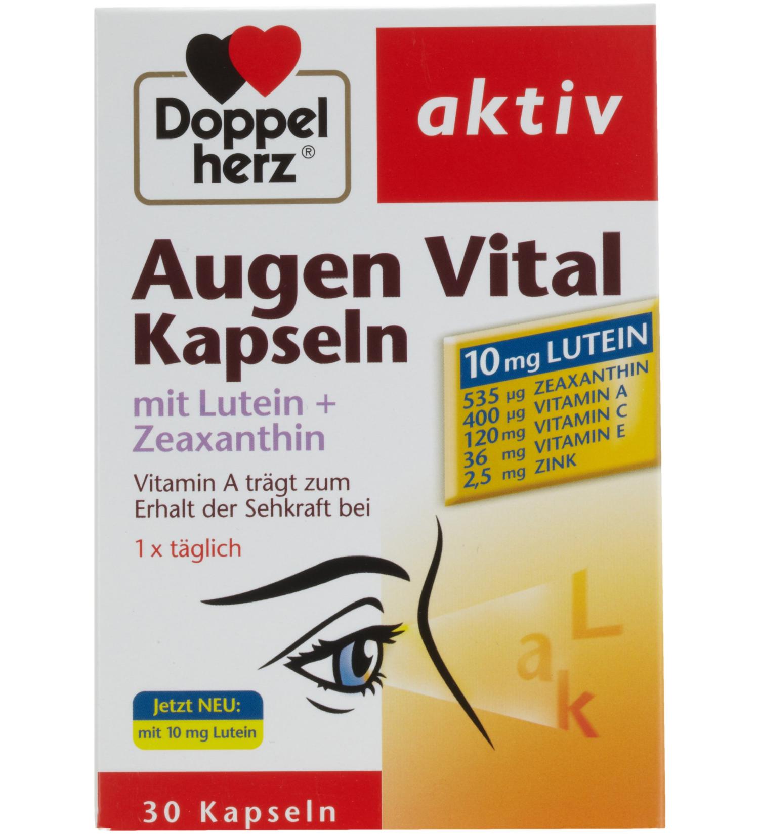 Doppelherz Doppelherz active Vital Eye Capsules 5 x 20 g - Buy Online on GoSupps.com