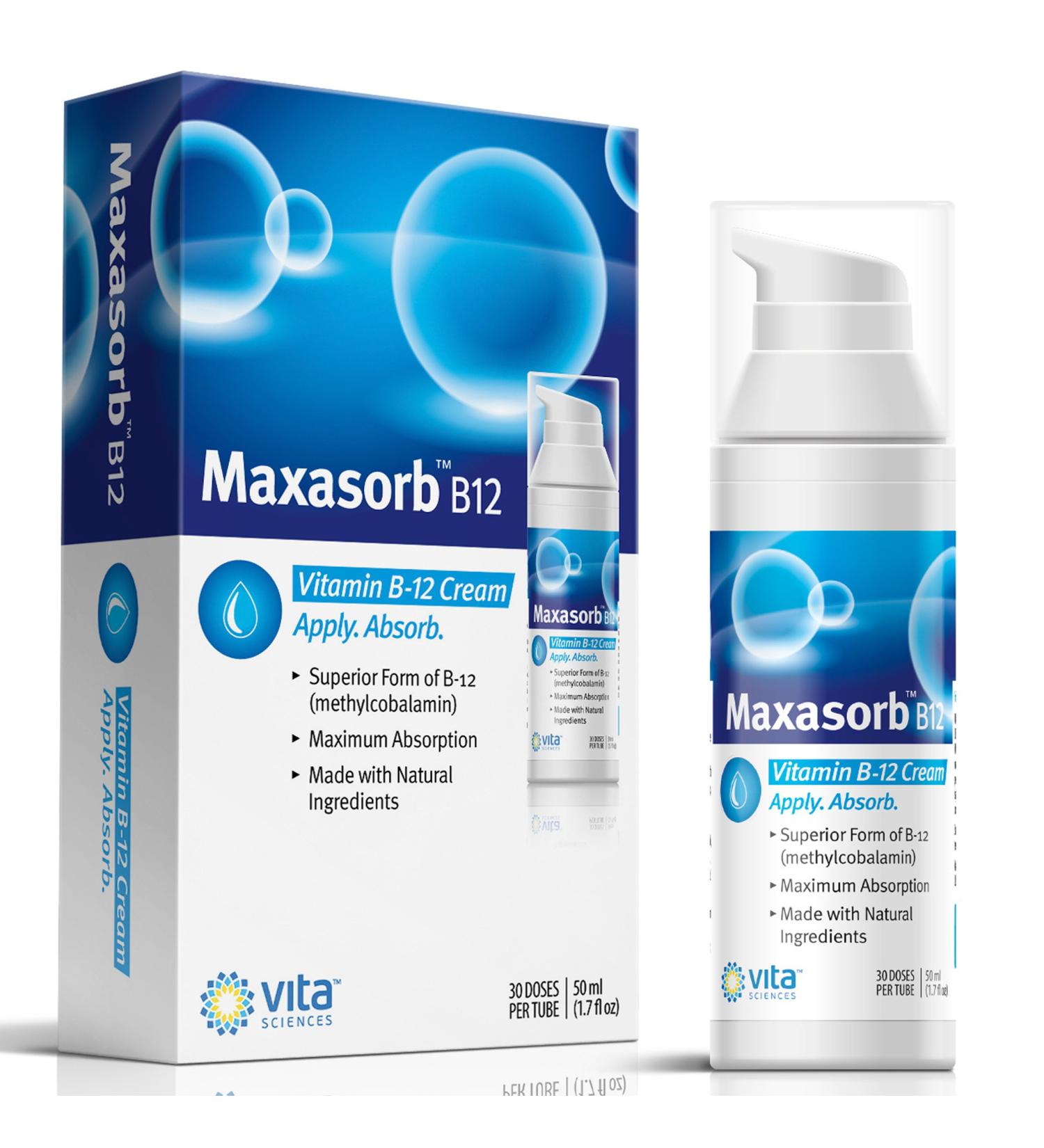 Vitamin B12 Cream 1000mcg Methylcobalamin - Energy & Skin Health Booster for Eczema & Psoriasis - Buy Online on GoSupps.com