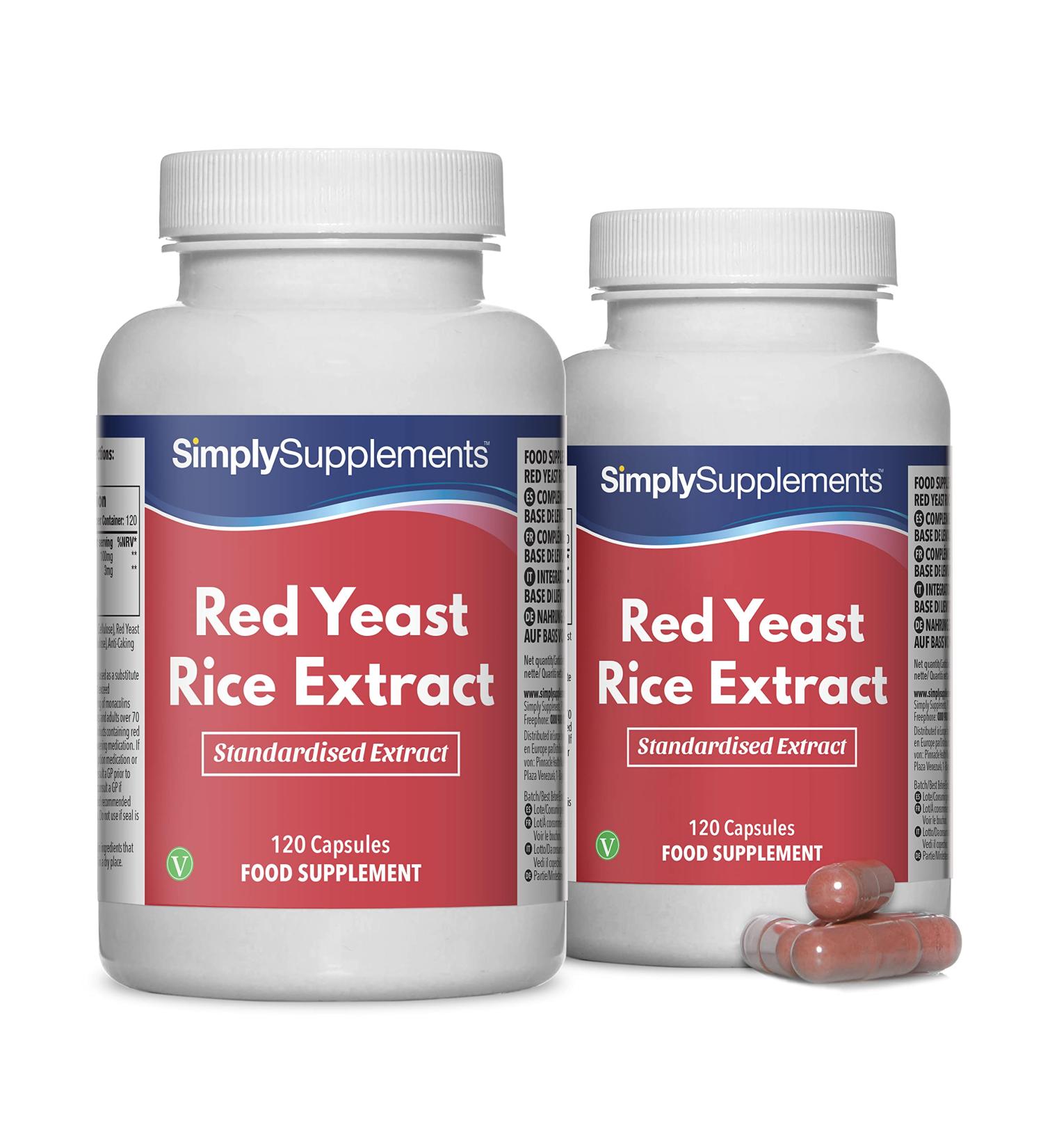 Red Yeast Rice 2500mg Super Strength - 240 Capsules - Vegan - Made in The UK - Buy Online on GoSupps.com