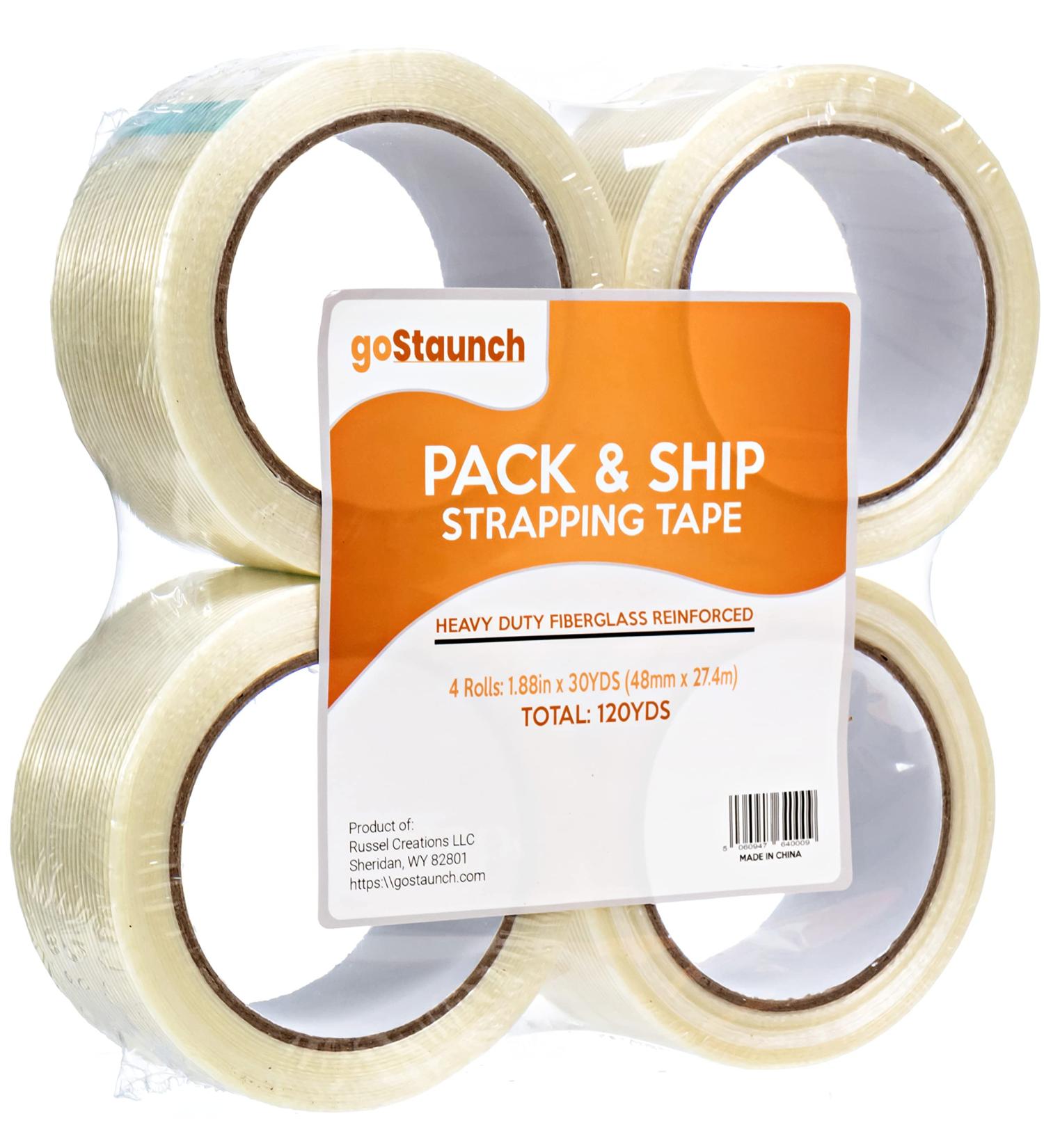 4pcs 1.88 x 30yds Heavy Duty Fiberglass Packing Tape - Reinforced Shipping Tape for Moving Boxes - Buy Online on GoSupps.com