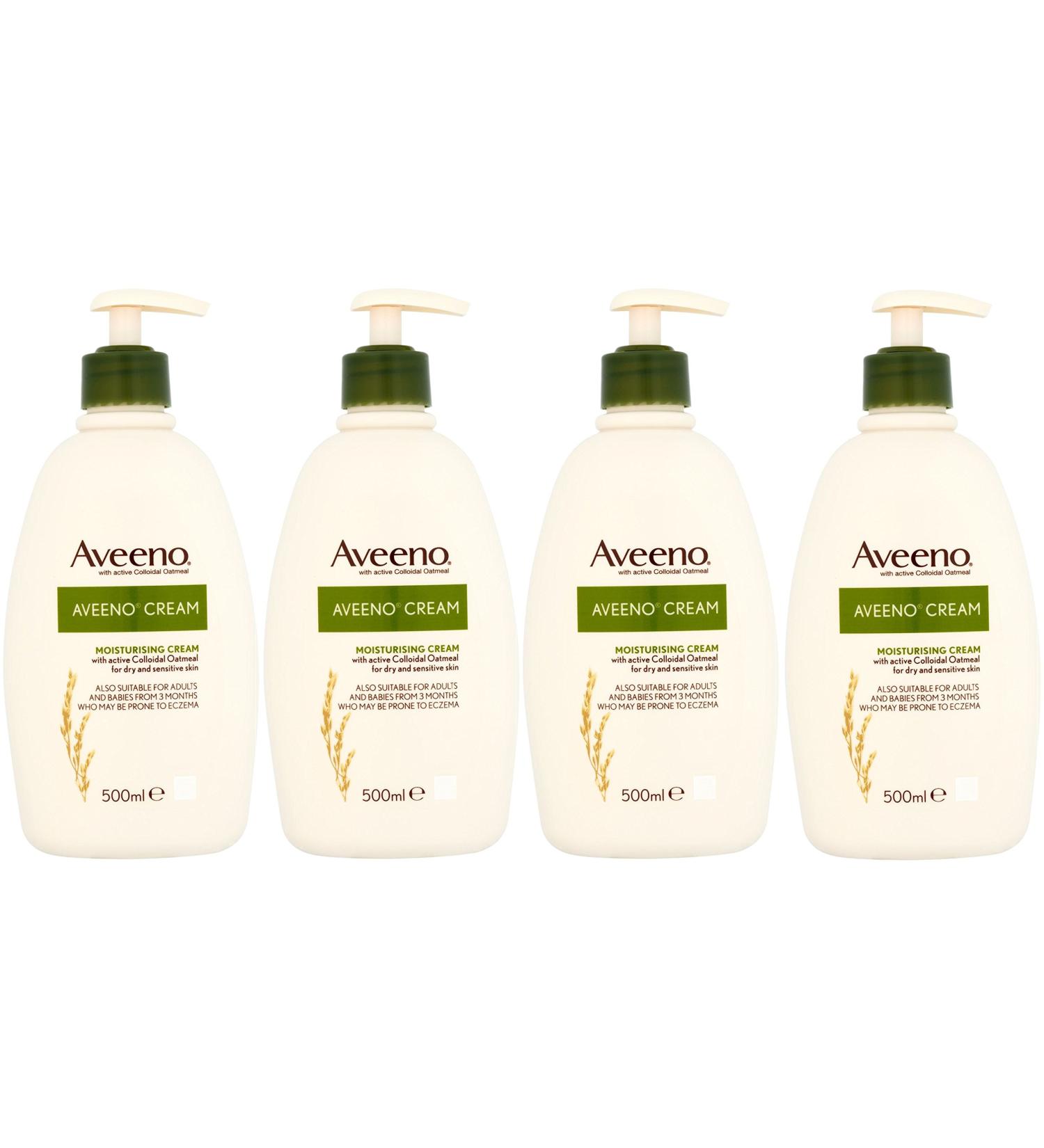  Aveeno Aveeno Moisturizing Cream 500ml - Pack of 4 - Buy Online on GoSupps.com