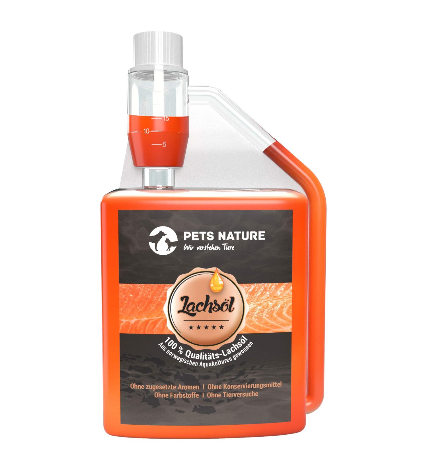 Pets Nature Salmon Oil for Dogs Cats & Horses - 250ml Premium Omega 3 & 6 Fish Oil - Buy Online on GoSupps.com