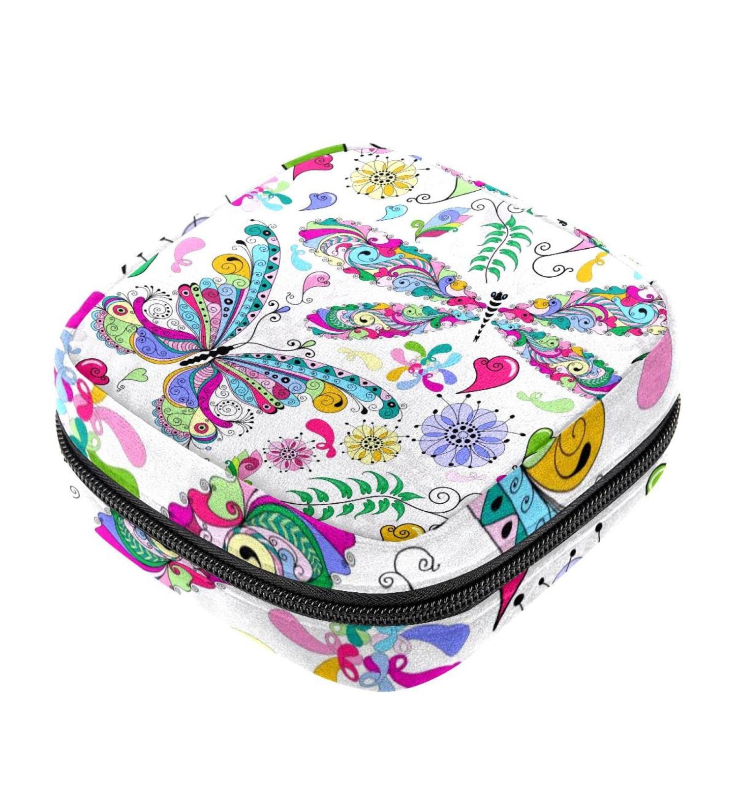 Floral Pattern Napkin Storage Bag | Portable Menstrual Cup & Nursing Pad Holder for Women and Teens - Buy Online on GoSupps.com