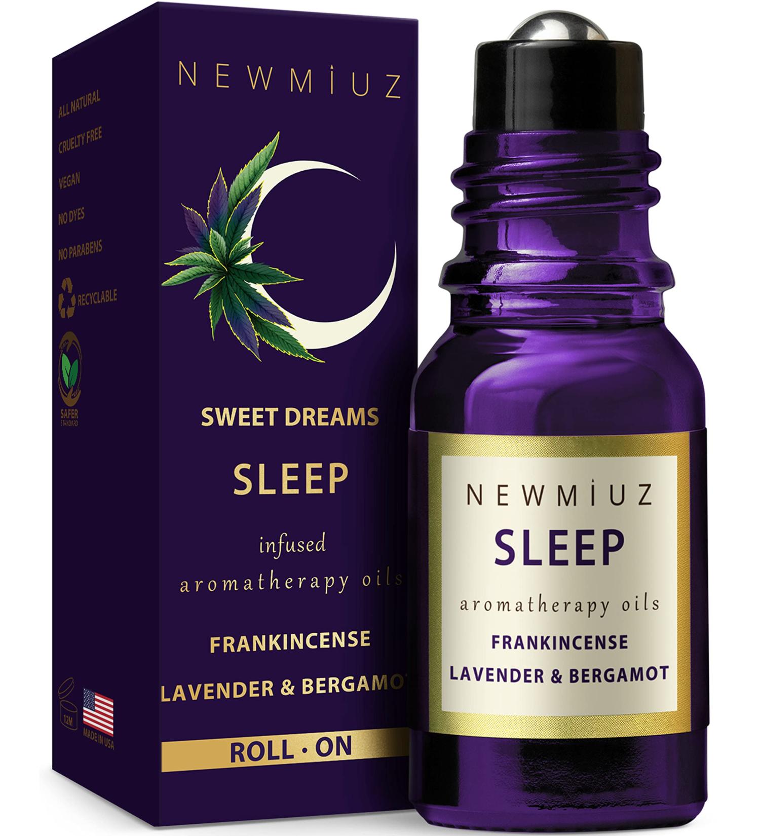 Sleep Well Essential Oil Roll-On | Anti-Stress Calming Aromatherapy Stick - Lavender Bergamot & Frankincense - Perfect Gift for Women | Destress & Relaxation | New Miuz USA - Buy Online on GoSupps.com