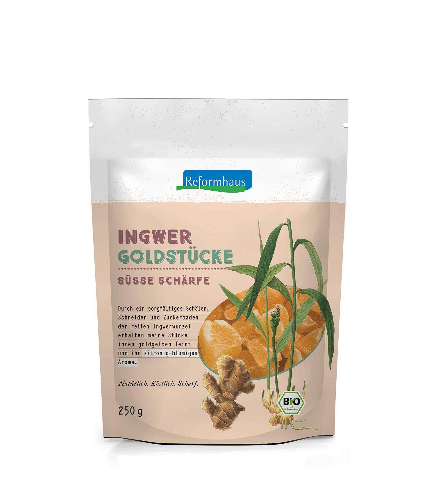 Reformhaus Ginger Gold Pieces Organic pack of 6 (6 x 250 g) 250 g (pack of 6)