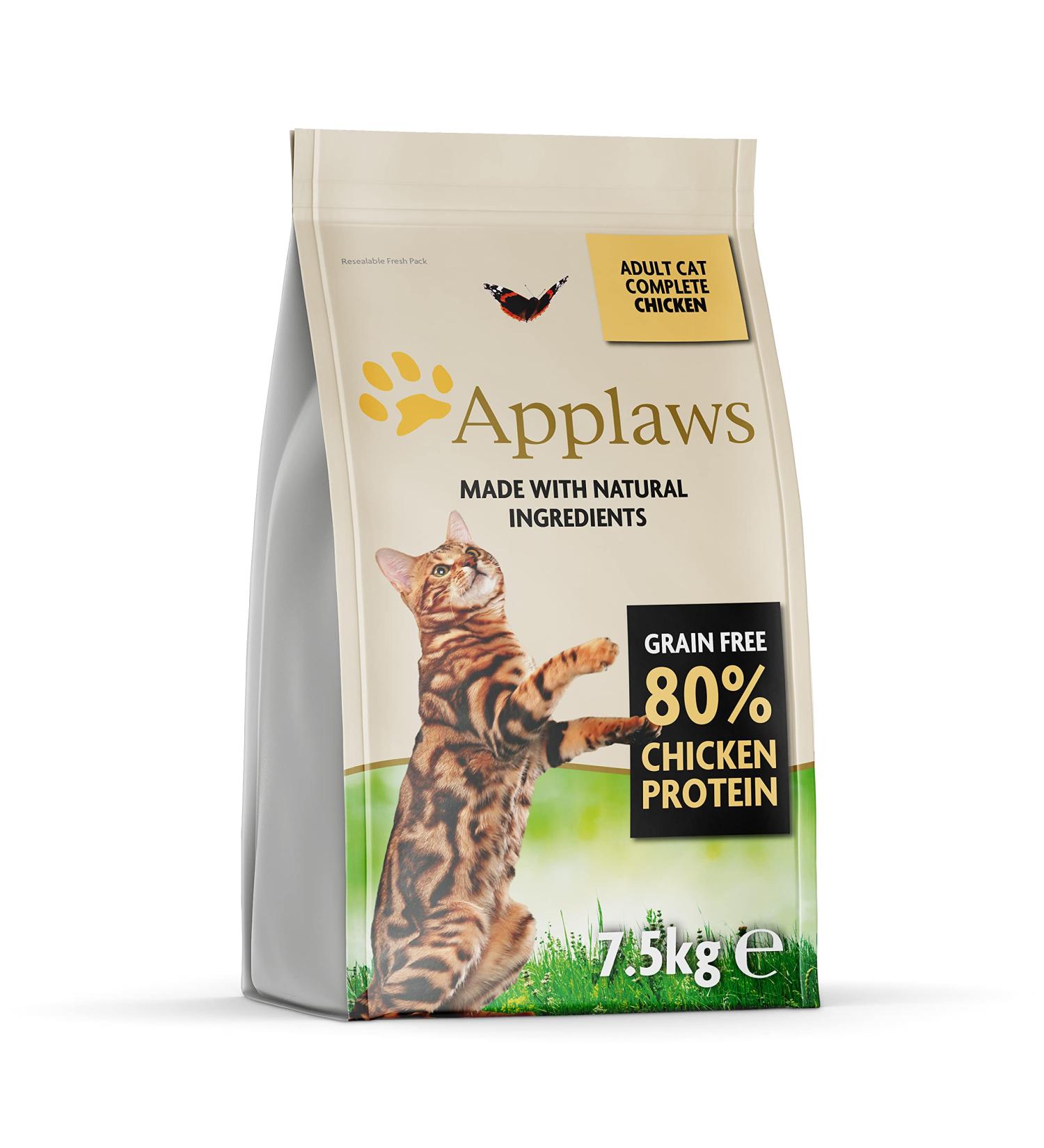 Applaws Grain-Free Cat Dry Food with Chicken - Natural & Complete for Adult Cats (7.5kg Pack) - Buy Online on GoSupps.com