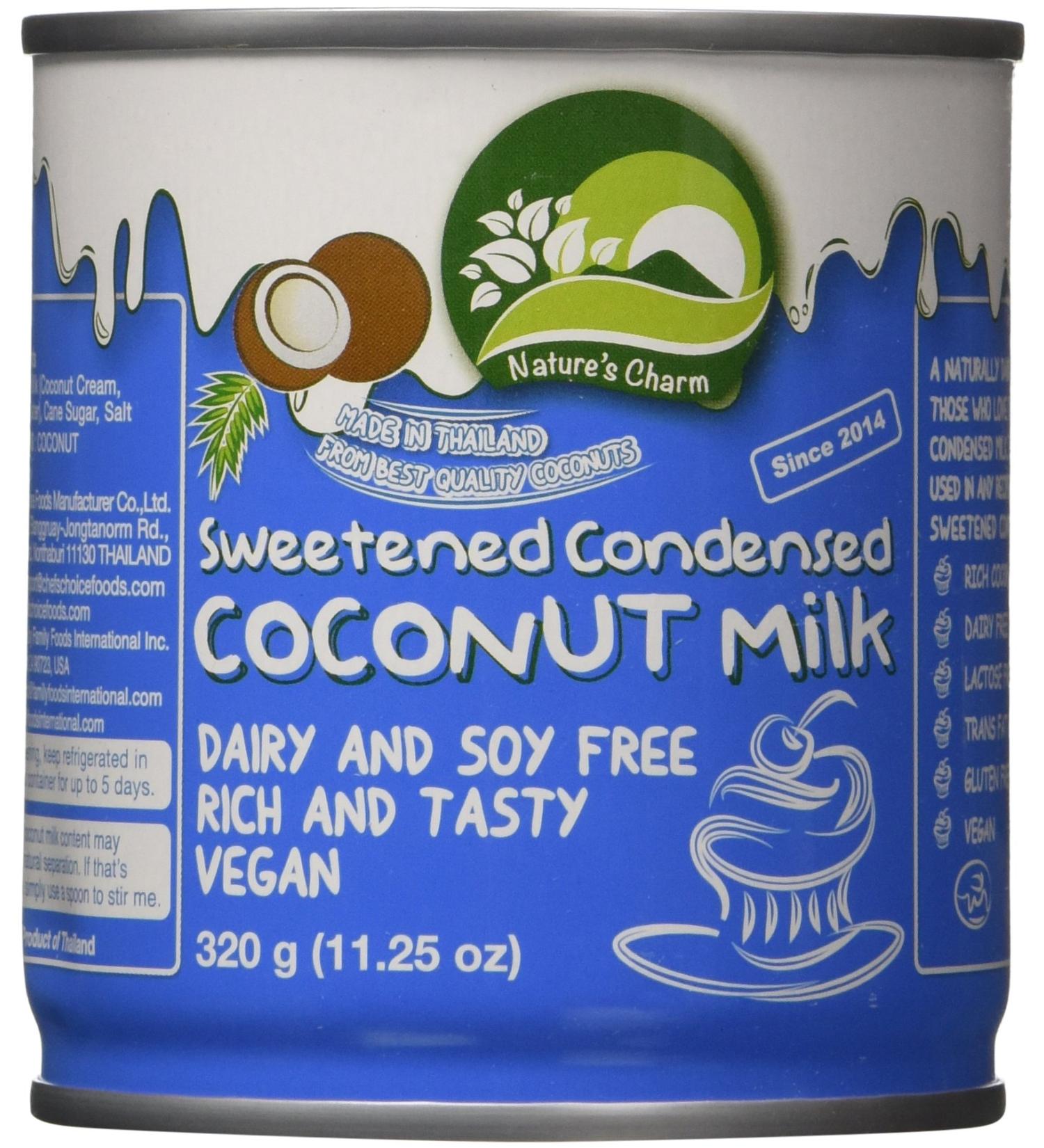 Nature's Charm Sweetened Condensed Coconut Milk | 11.25 Oz (Pack of 6) - Dairy-Free Delight - Buy Online on GoSupps.com