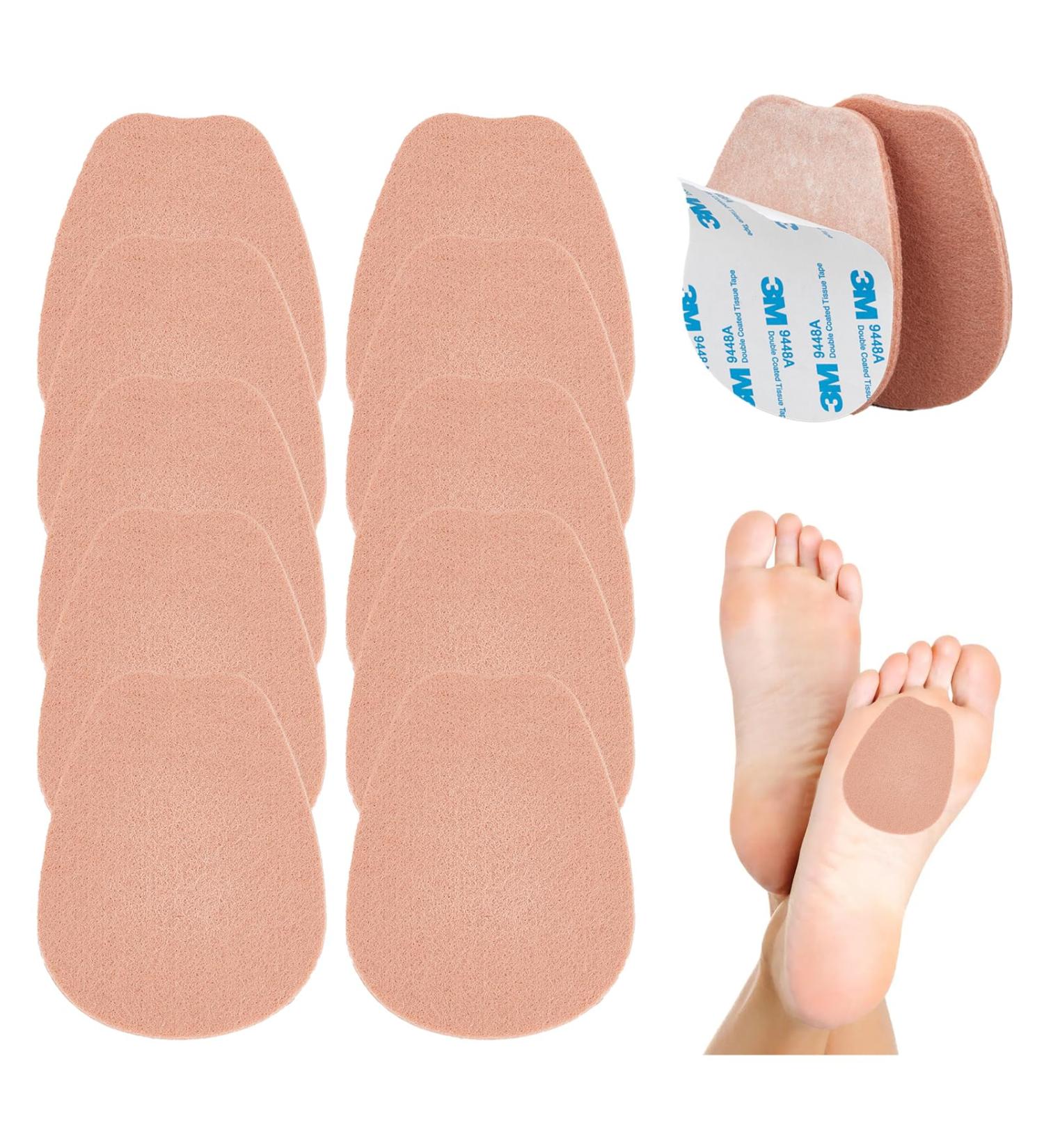 NICENEEDED 5 Pairs Felt Tongue Pads - Non-Slip Soft Cushions for Shoes | Metatarsal Foot Pads for Men & Women - International Shipping Available - Buy Online on GoSupps.com