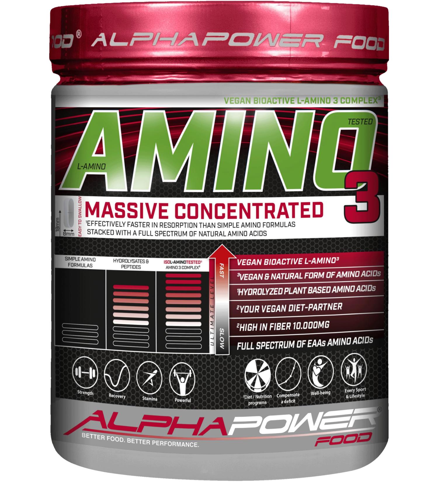 Buy Alpapower Food 3L Amino Acids Complex - High Dose 1000mg Vegan BCAA & EAA Soft Tablets - 1000 Pieces - International Shipping Available - Buy Online on GoSupps.com