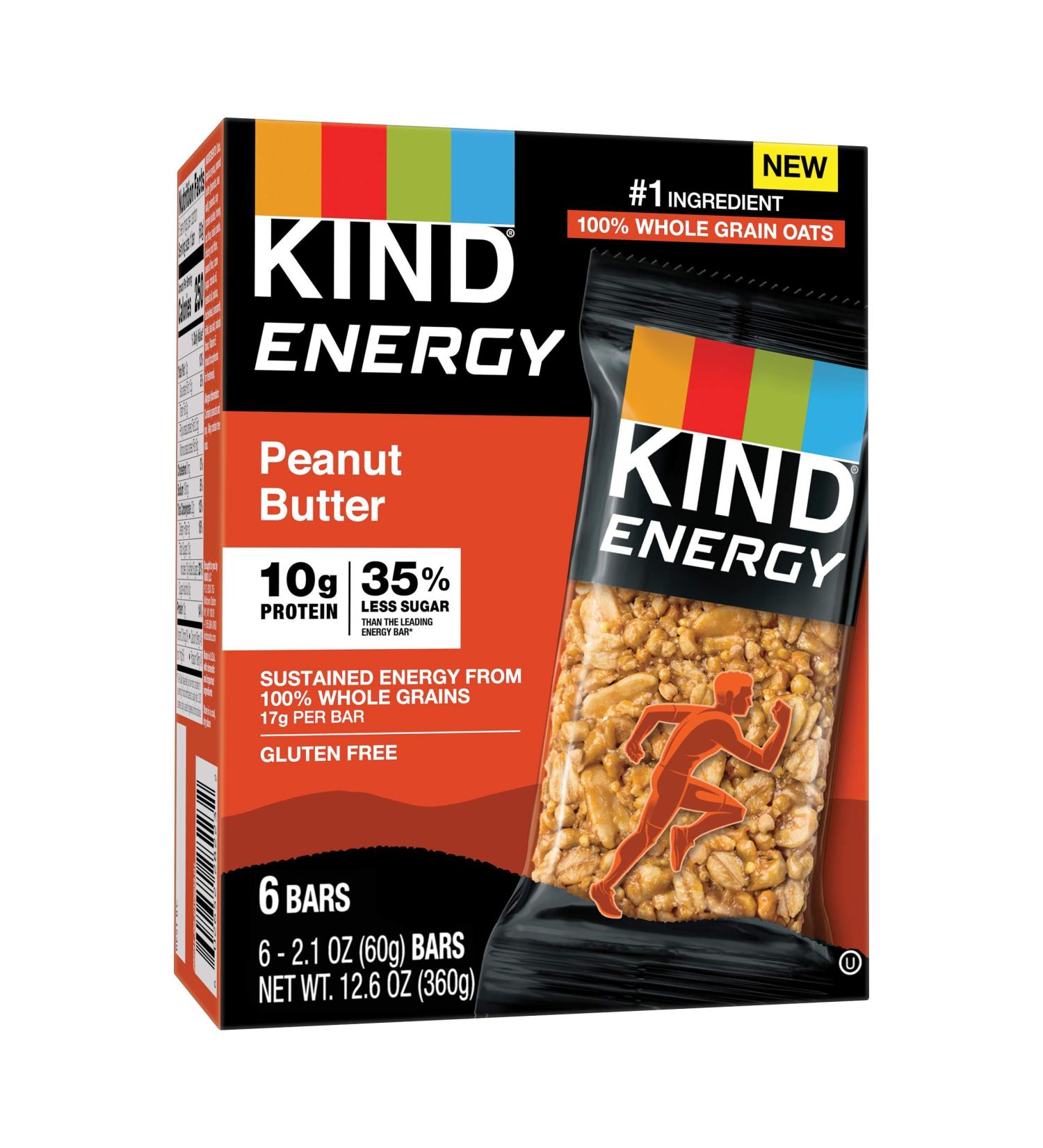 KIND Energy Peanut Butter 10.56 Oz (Pack Of 6)