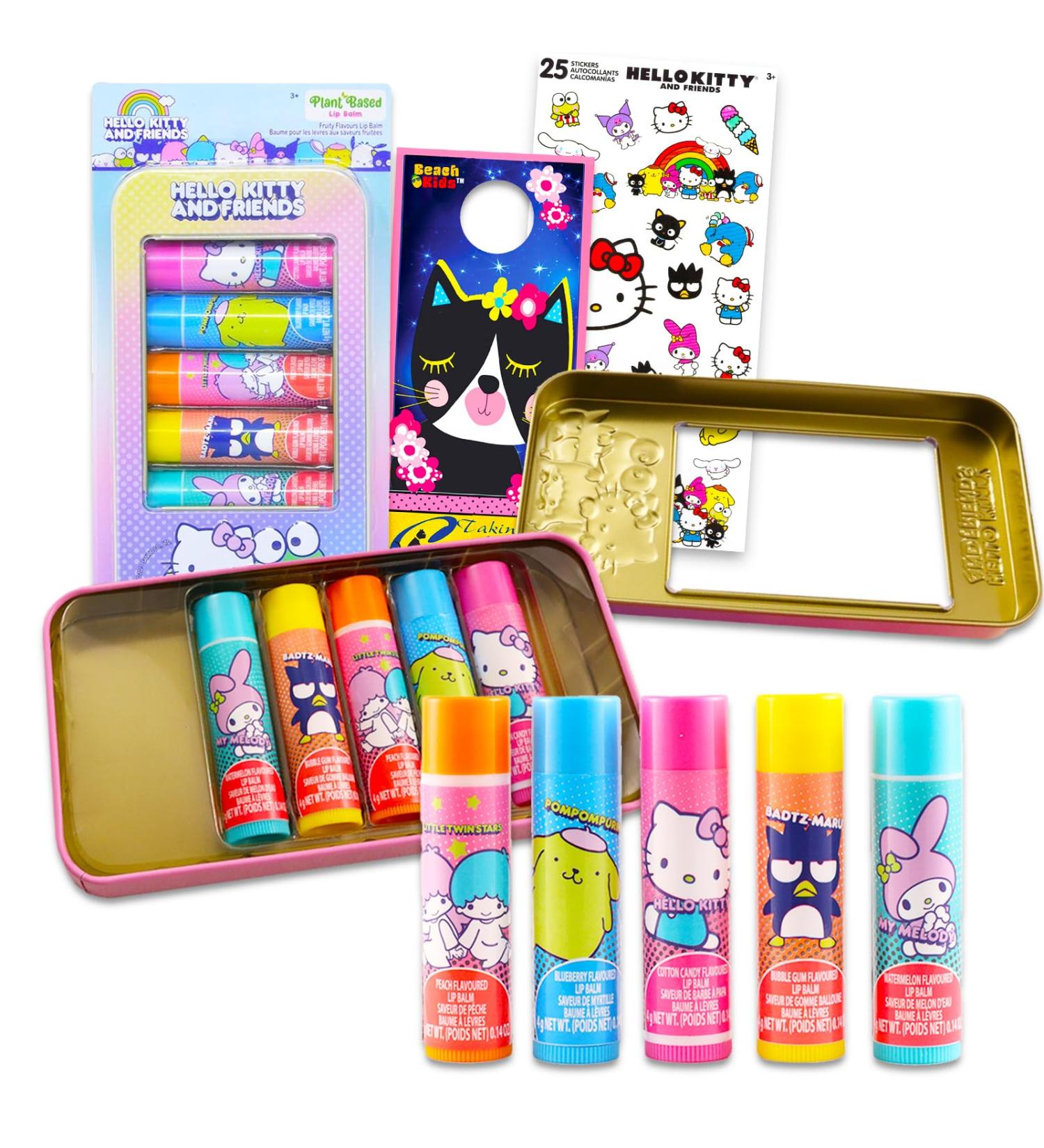 Hello Kitty and Friends Moisturizing Lip Balm Tube Bundle for Kids 5 Pack of Hydrating Flavored Lip Balm Featuring Pompompurin My Melody Plus Stickers More | Hello Kitty and Friends Party Favors - Buy Online on GoSupps.com