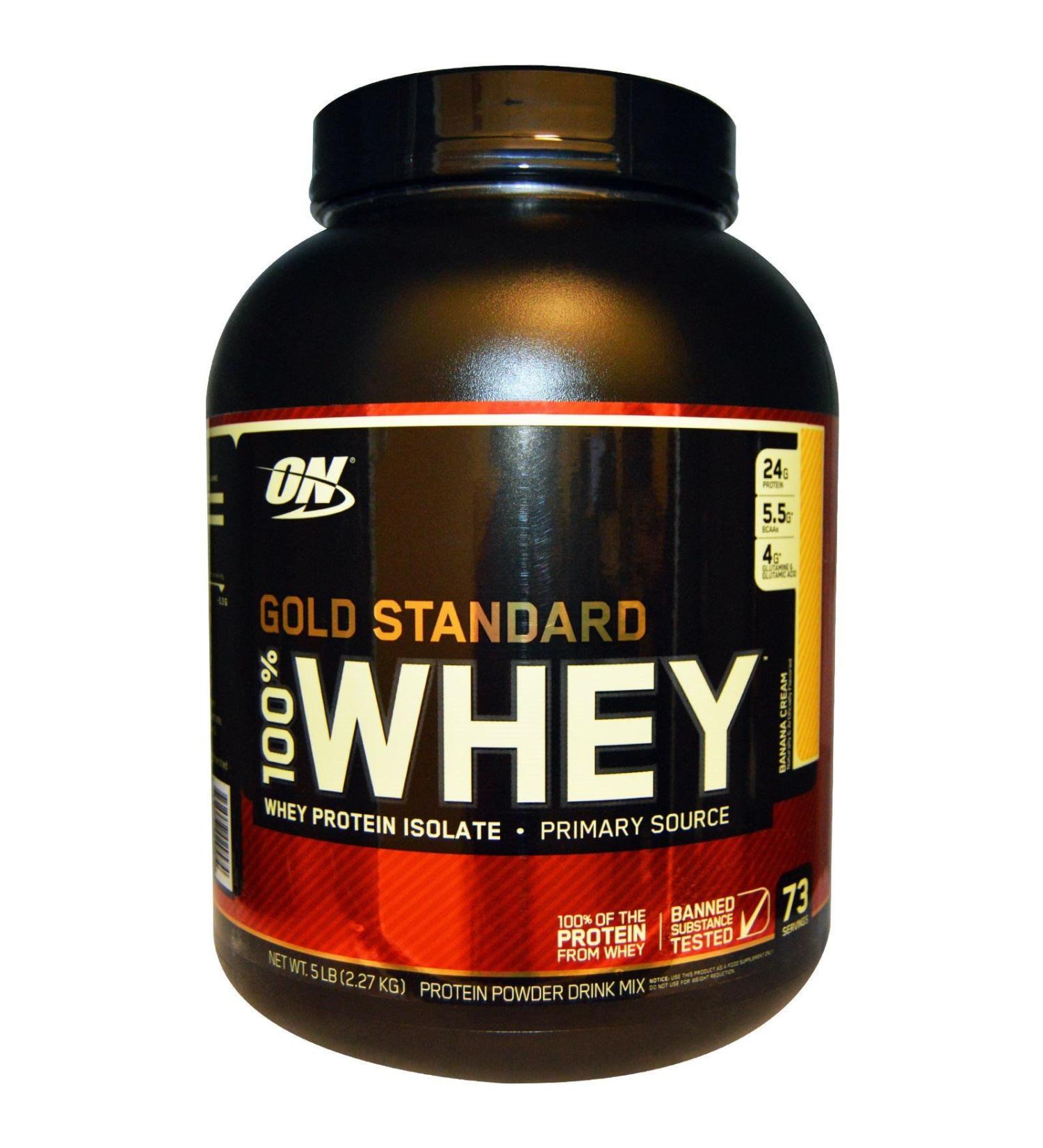 Optimum Nutrition 100% Whey Gold Standard 2270 g can flavour: banana