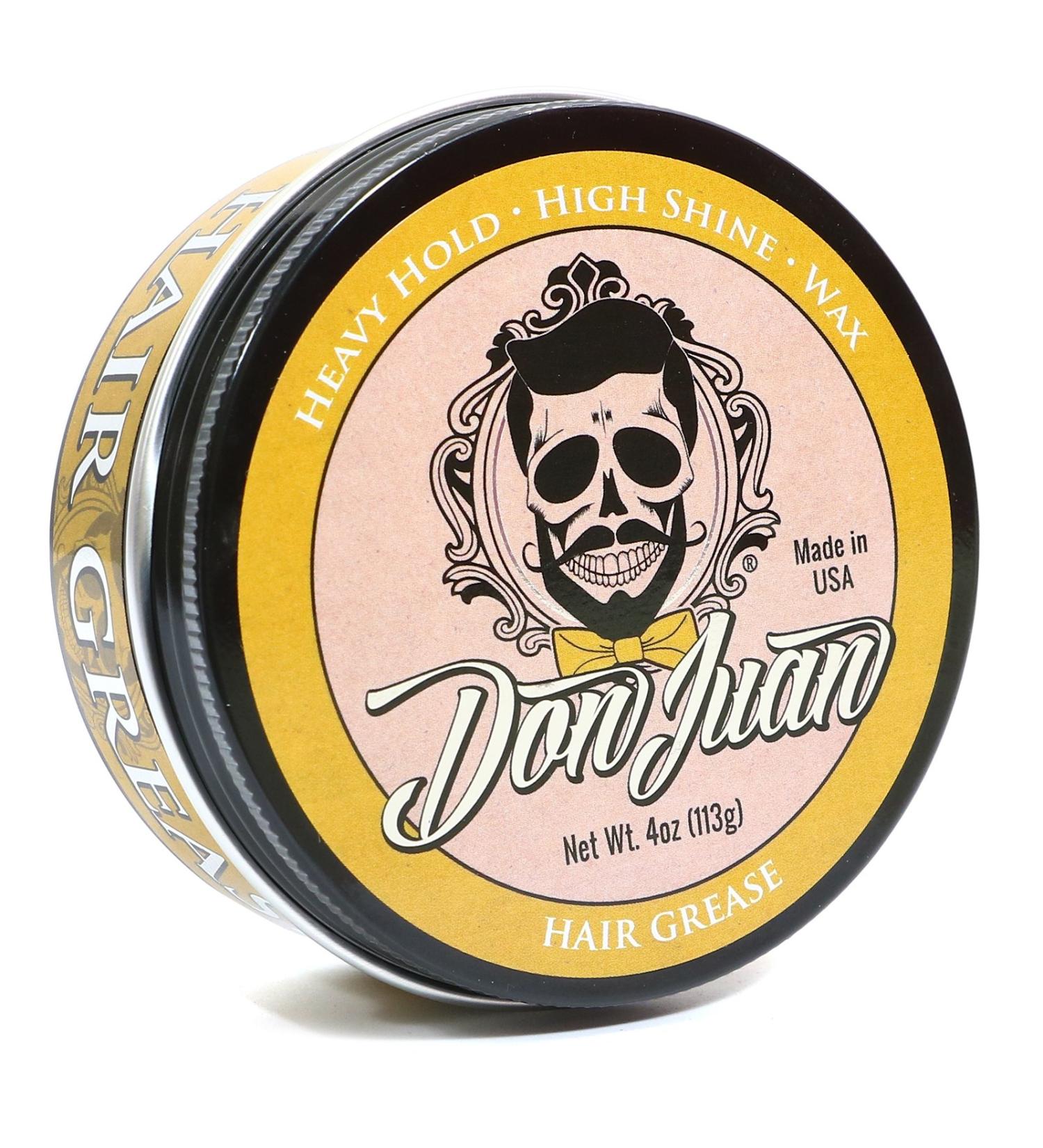 Don Juan Hair Grease Pomade 4oz Jar | Heavy Hold & High Shine | Citrus Bayrum Scent - Buy Online on GoSupps.com
