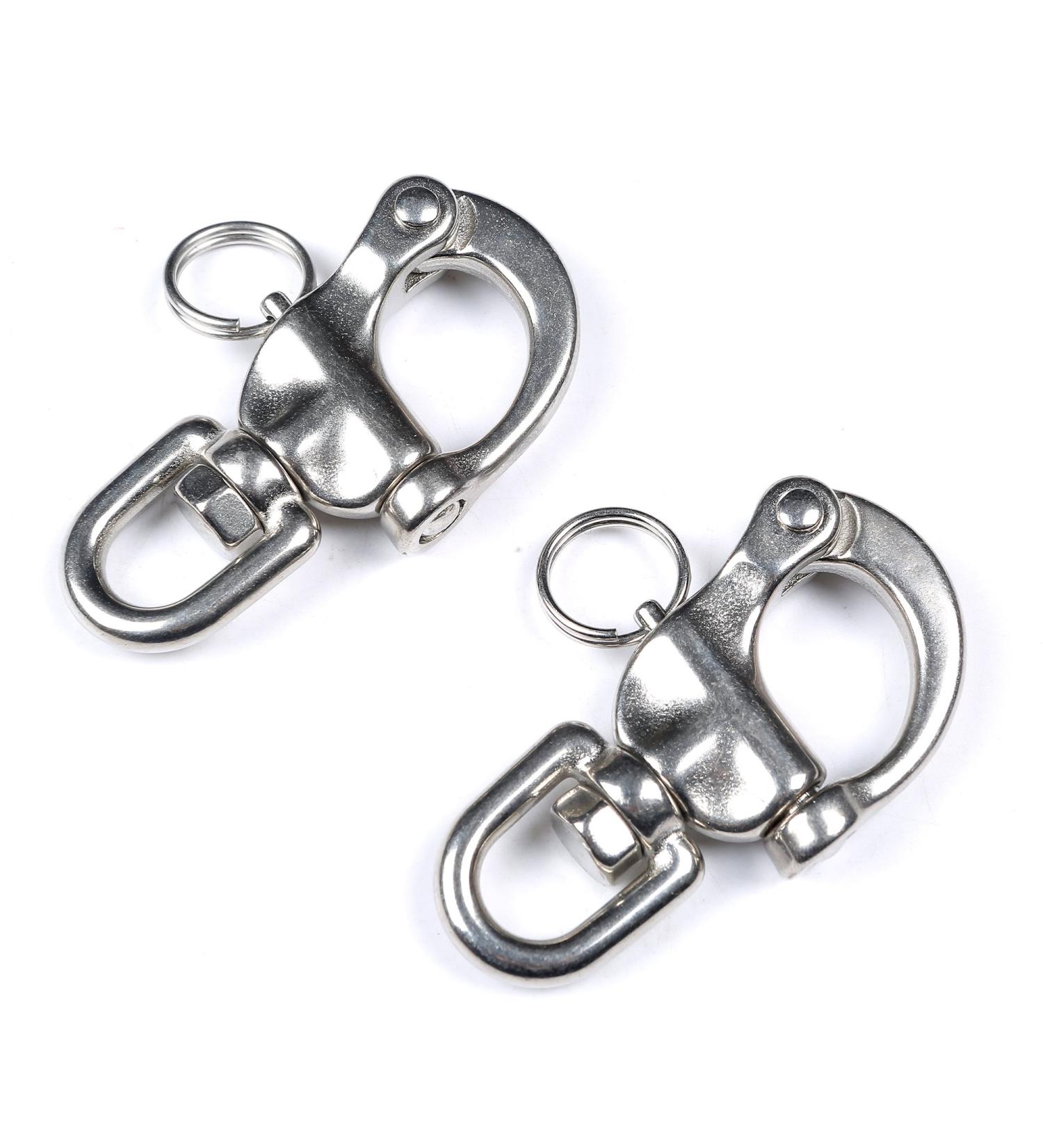 Mxeol Swivel Eye Snap Shackle Quick Release Bail Rigging Sailing Boat Marine Stainless Steel Clip Pair 2-3/4"  Silver - Buy Online on GoSupps.com
