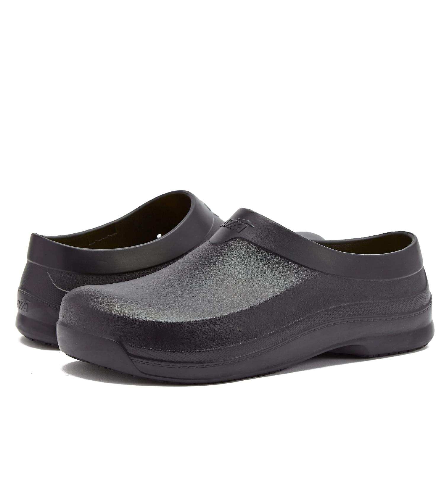 Avia Flame Slip Resistant Clogs for Women - Black, Size 8 | Slip On Work Shoes for Food Service, Garden, Nursing | Non-Slip - Buy Online on GoSupps.com