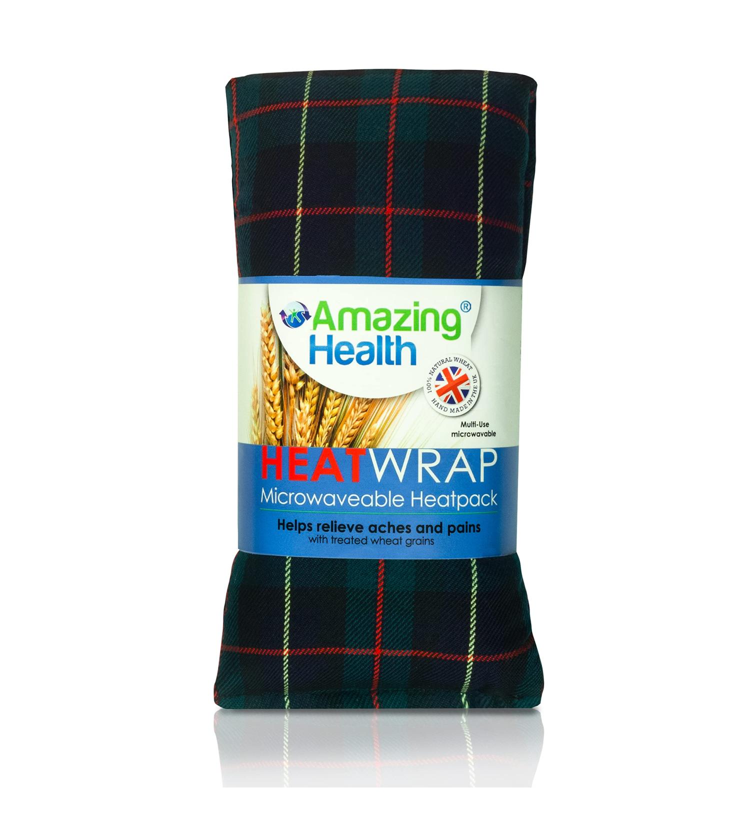 Amazing Health Hot and Cold Pack Cotton Tartan Wheat Bags - Lavender (Green Tartan) Green Tartan 42 cm (Pack of 1) - Buy Online on GoSupps.com