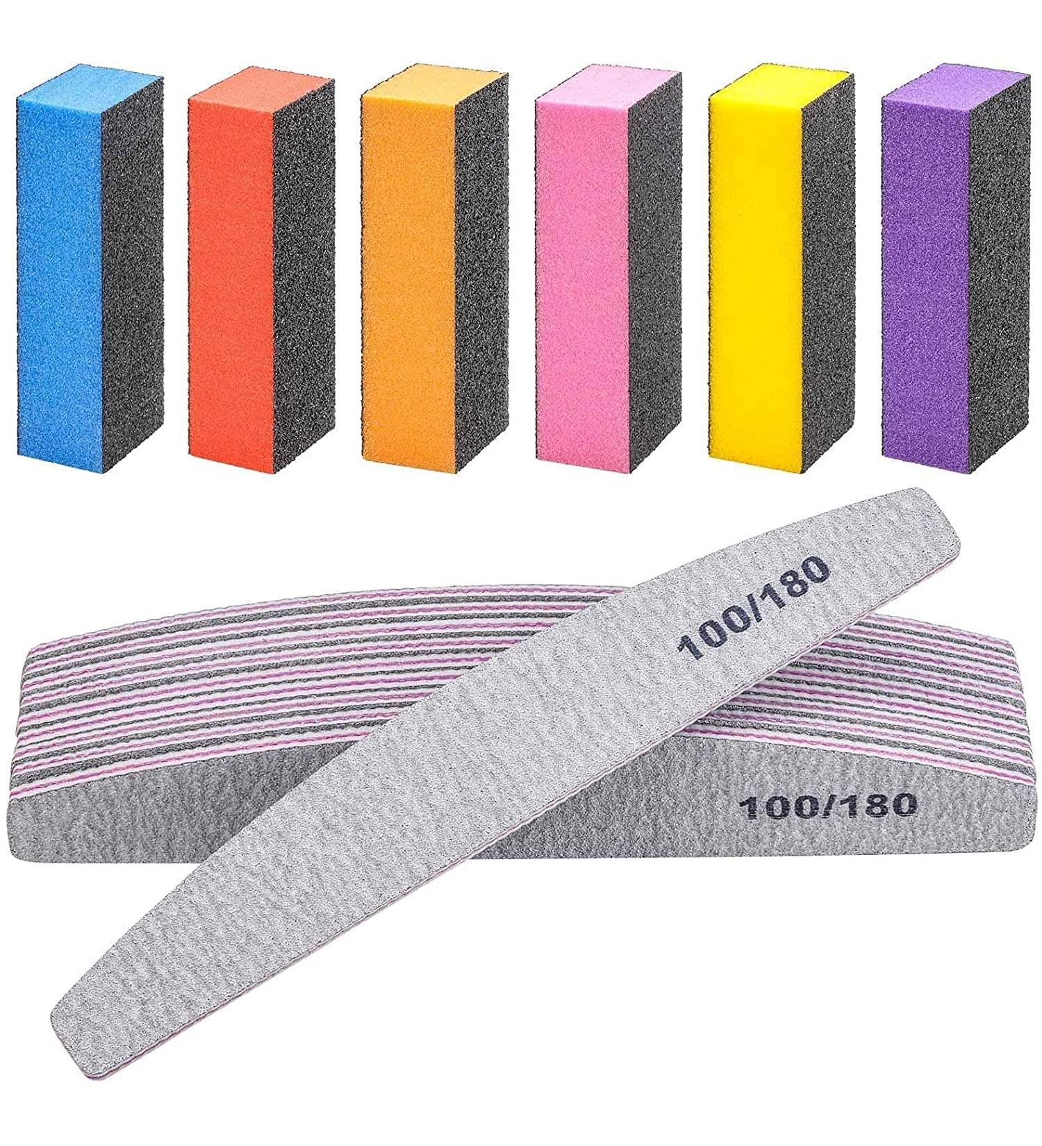 16pcs Nail File Buffer Kit - Coarse Nail Files & Colorful Nail Buffer Set for Manicure/Pedicure - Buy Online on GoSupps.com