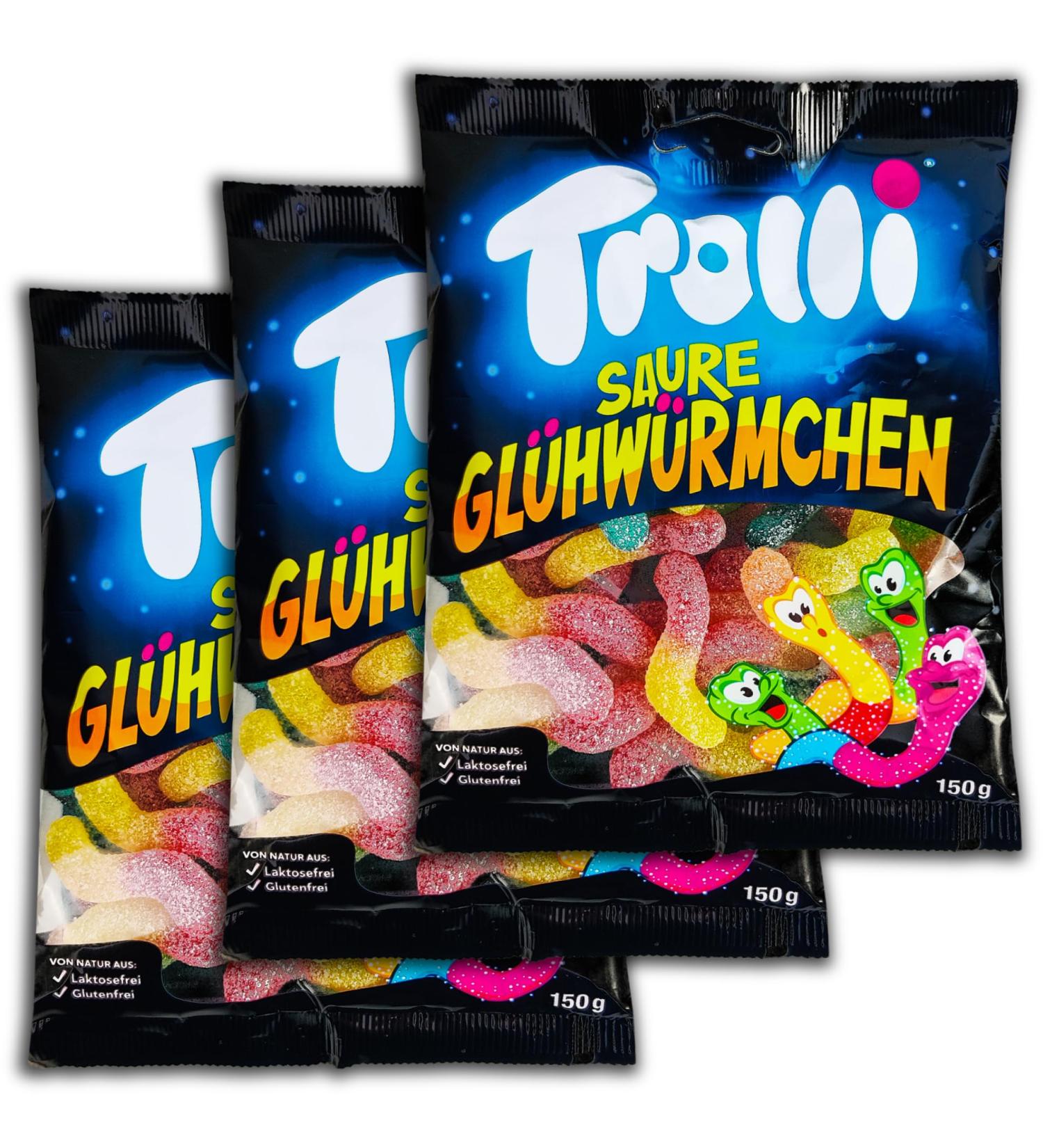 KDJMDL Trolli Acid Fireflies - 3 x 150g - Acid Fruit Gum