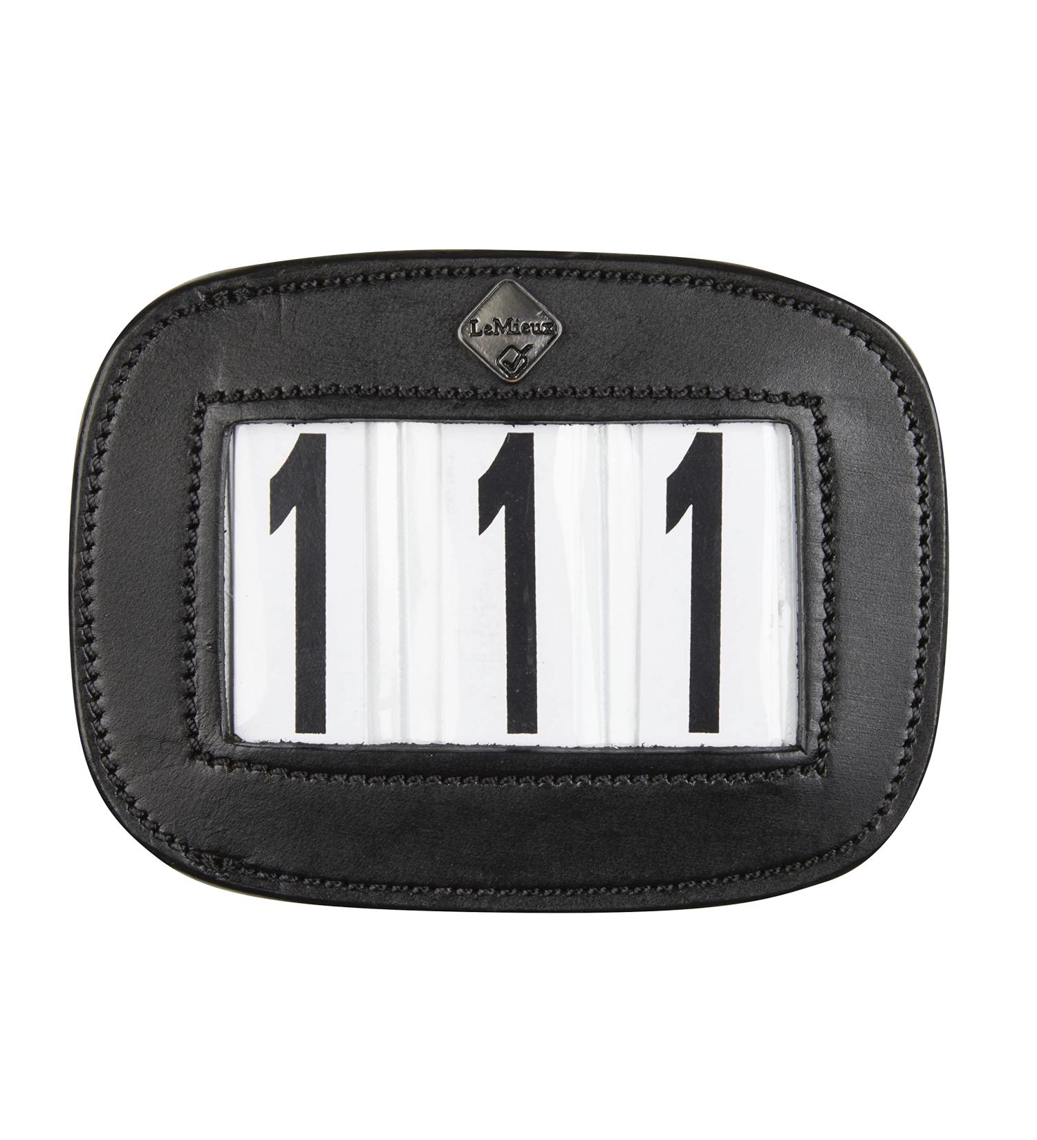LeMieux saddle number holder square black Uni competition number holder one size