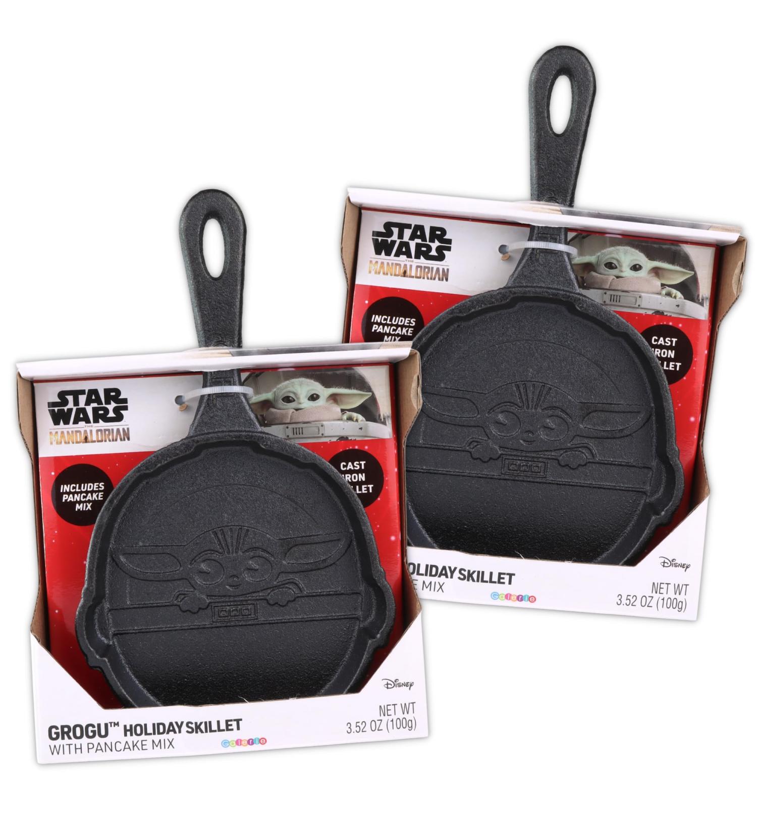 Sweetzo Christmas Mandalorian Grogu Pancake Cast Iron Skillet Unique Gift Ideas for Teens Cooking Instructions and Mix Included 11.25 Inches (Pack of 2) - Buy Online on GoSupps.com