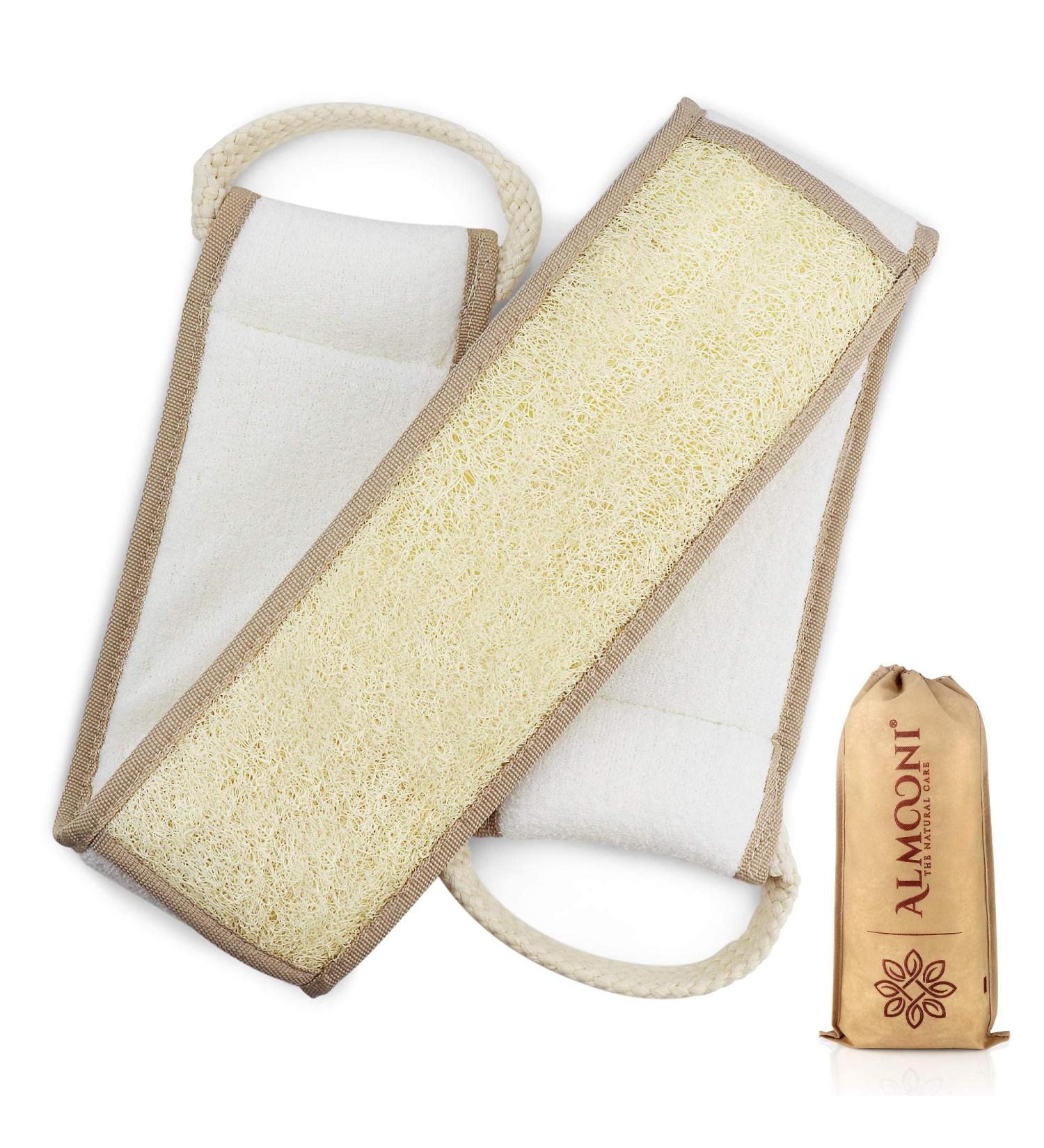 Natural Loofah Back Scrubber - Exfoliating Shower Tool for Deep Clean - Buy Online on GoSupps.com