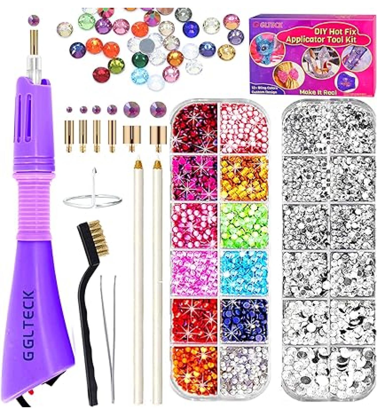 Hotfix Rhinestone Applicator Wand Kit with 2 Pack Purple Crystals - GGLTECK - Buy Online on GoSupps.com