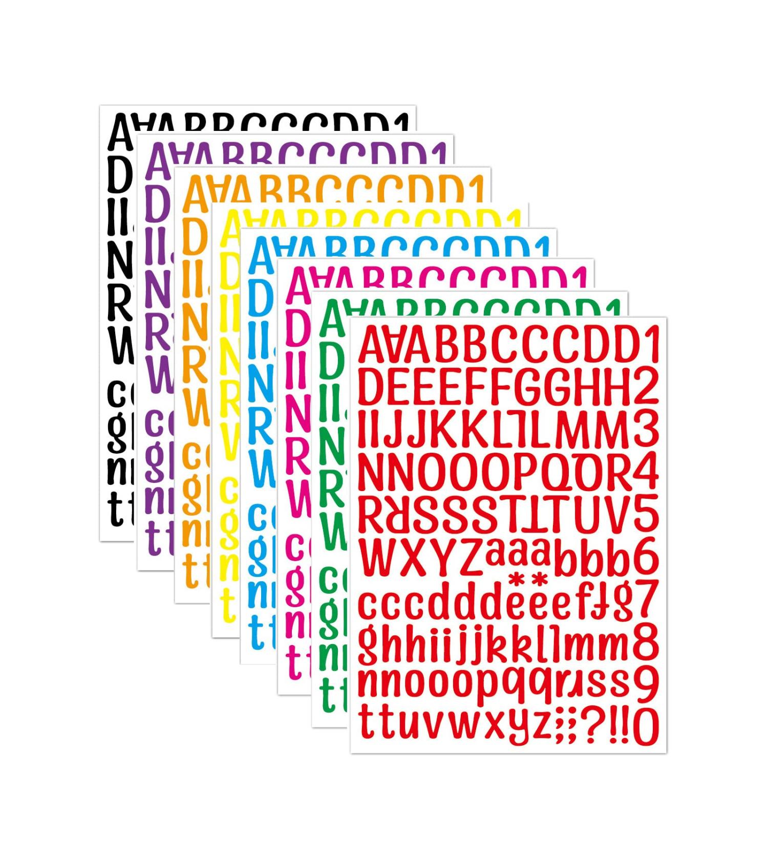 8 Sheets Letter Stickers  1008 Alphabet Stickers 1 inch Vinyl Self-Adhesive Sticker Letters  Black Alphabets ABC Stickers  for DIY Mailbox House Numbers  Scrapbooking Embellishments & Decorations A4 Sticker - Buy Online on GoSupps.com