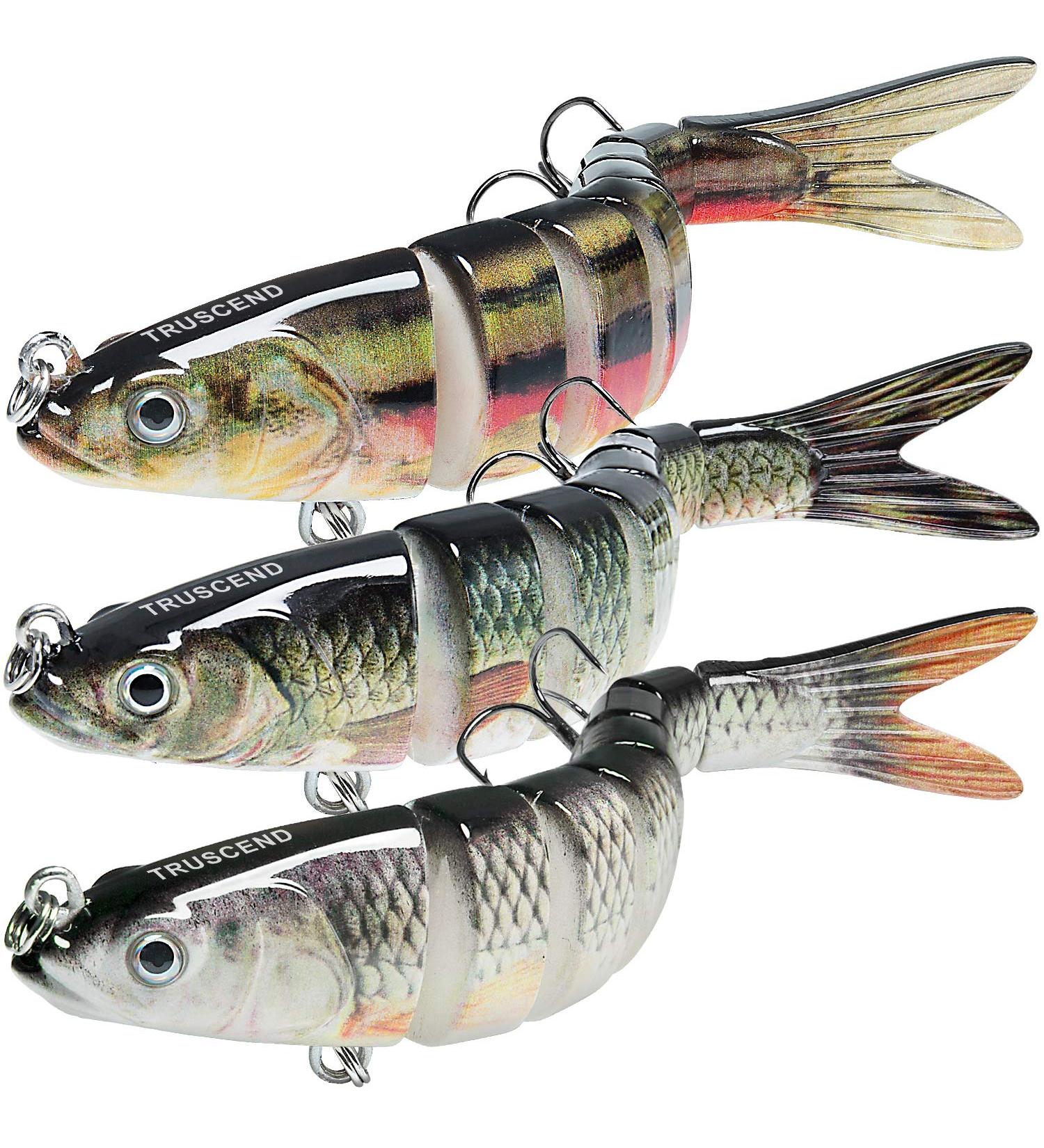 TRUSCEND Multi Jointed Swimbaits - Lifelike Fishing Lures for Bass Trout - Slow Sinking Bionic Swimbaits - Freshwater and Saltwater - A1-5.5inch - 0.95oz - Buy Online on GoSupps.com