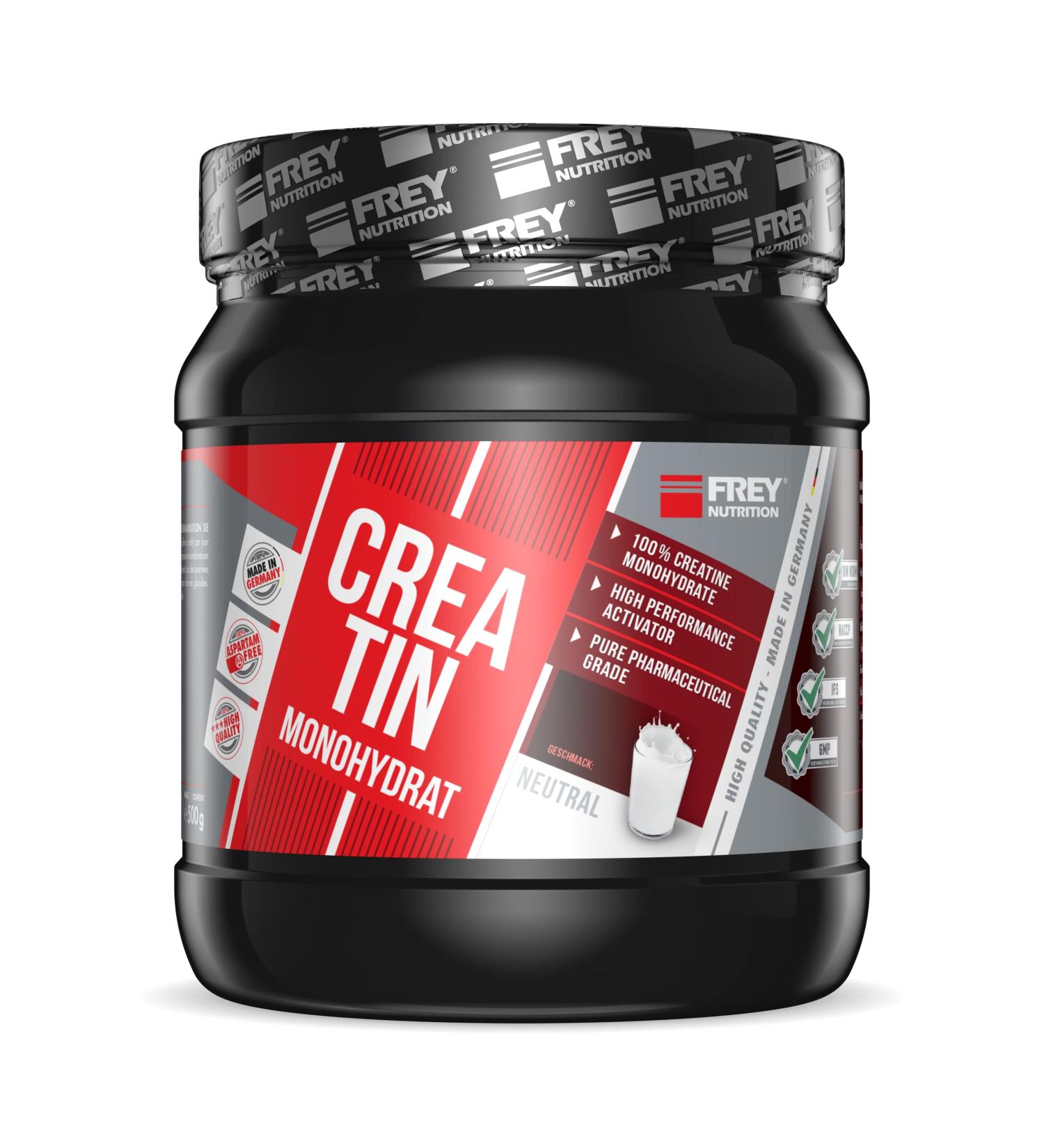Frey Nutrition Creatine Monohydrate 500g - Premium Quality for Enhanced Performance - International Shipping Available - Buy Online on GoSupps.com