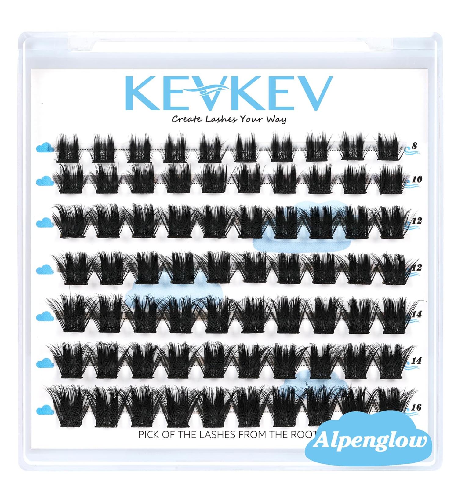 Lash Clusters 70 Pcs DIY Eyelash Extensions | D-Mix (8-16mm) Alpenglow Individual Soft Clusters - Buy Online on GoSupps.com